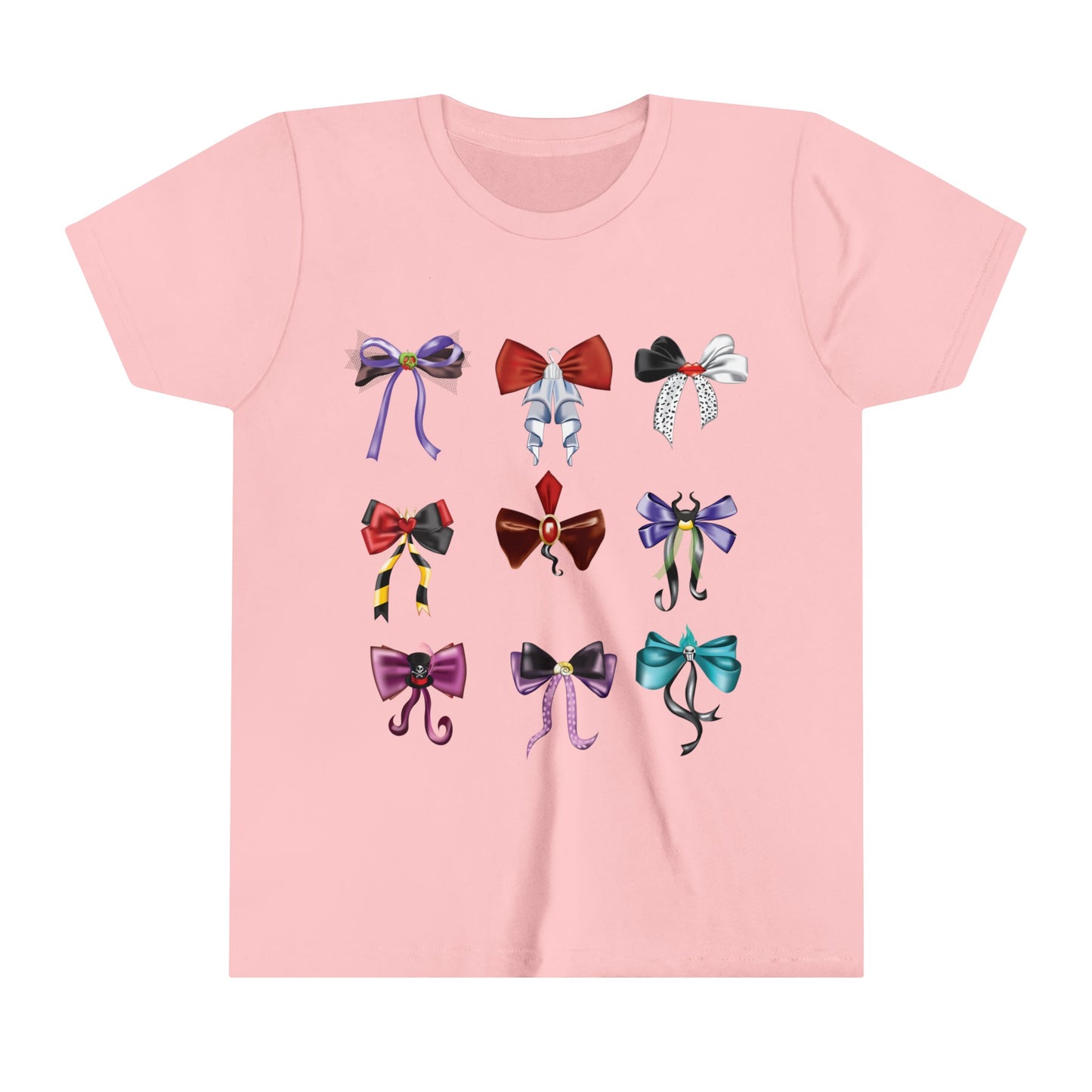 Bad to the Bow - Villains Bows - Youth Short Sleeve Tee Shirt