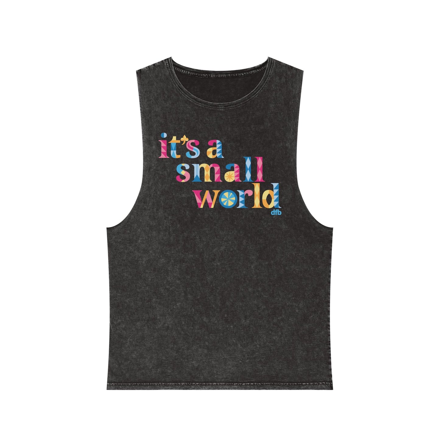 it's a small world - Unisex Stonewash Tank Top