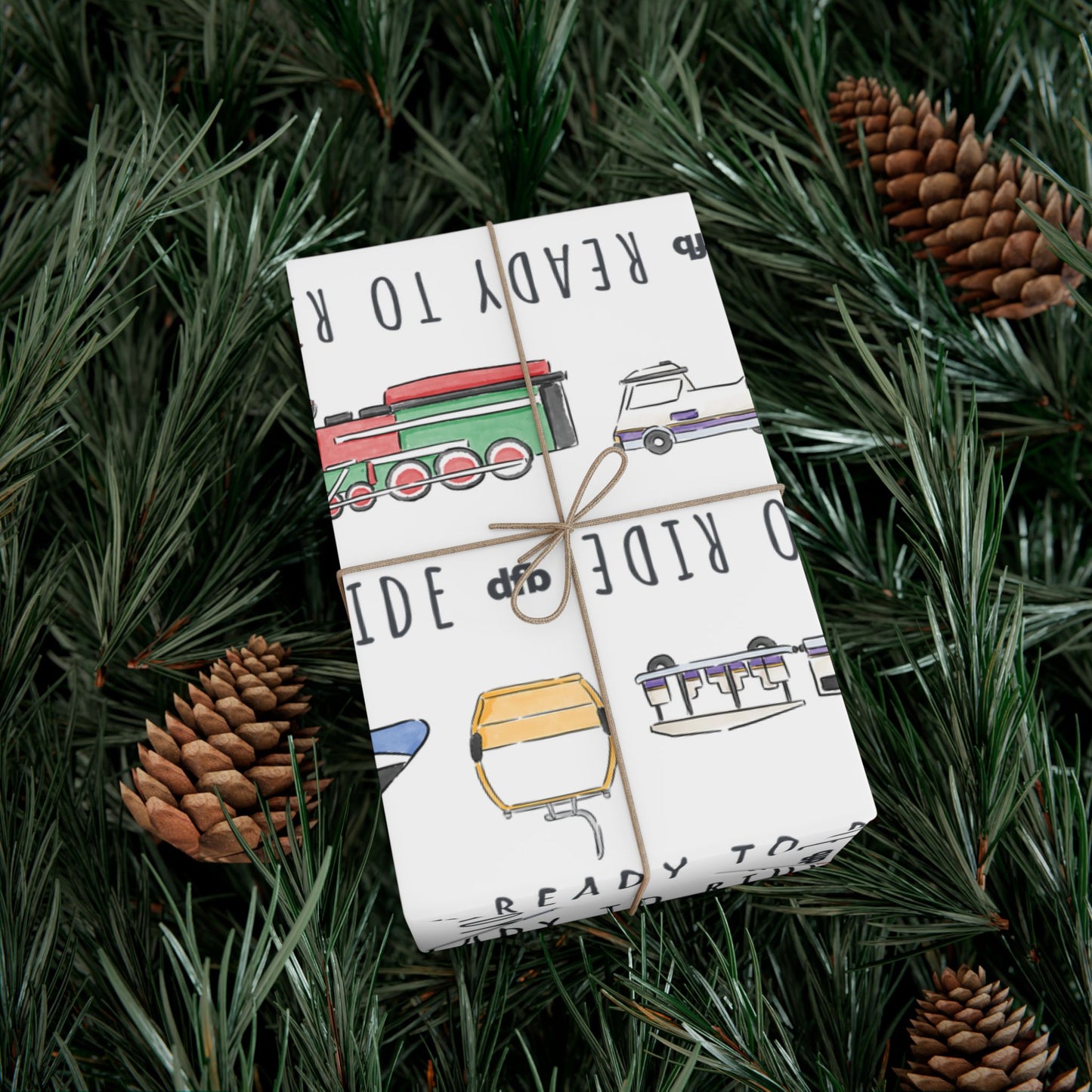 Ready to Ride, White Background - Gift Wrap Papers
