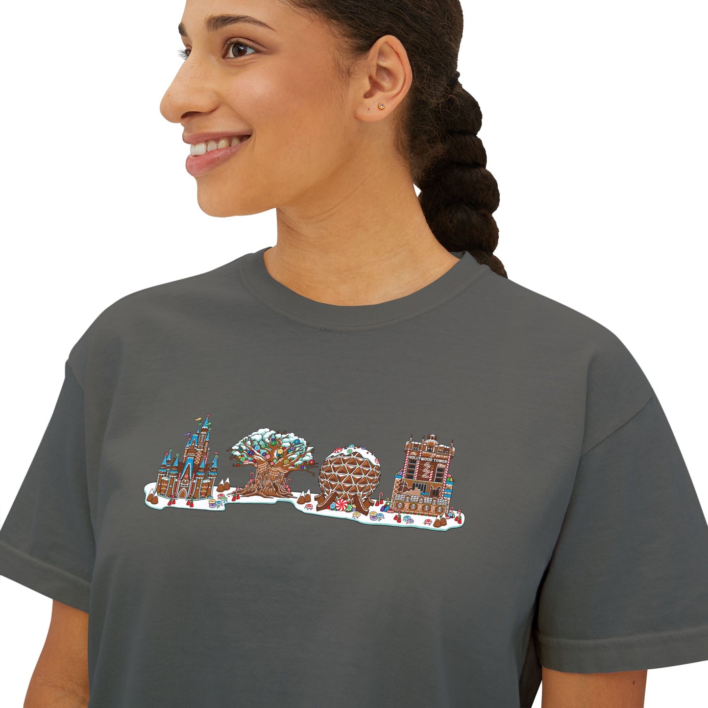 Gingerbread Park Icons - Women's Boxy Tee