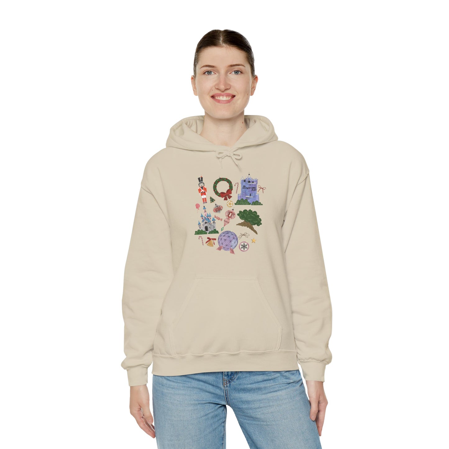 Park Icons Vintage Ornaments - Adult Hoodie Sweatshirt