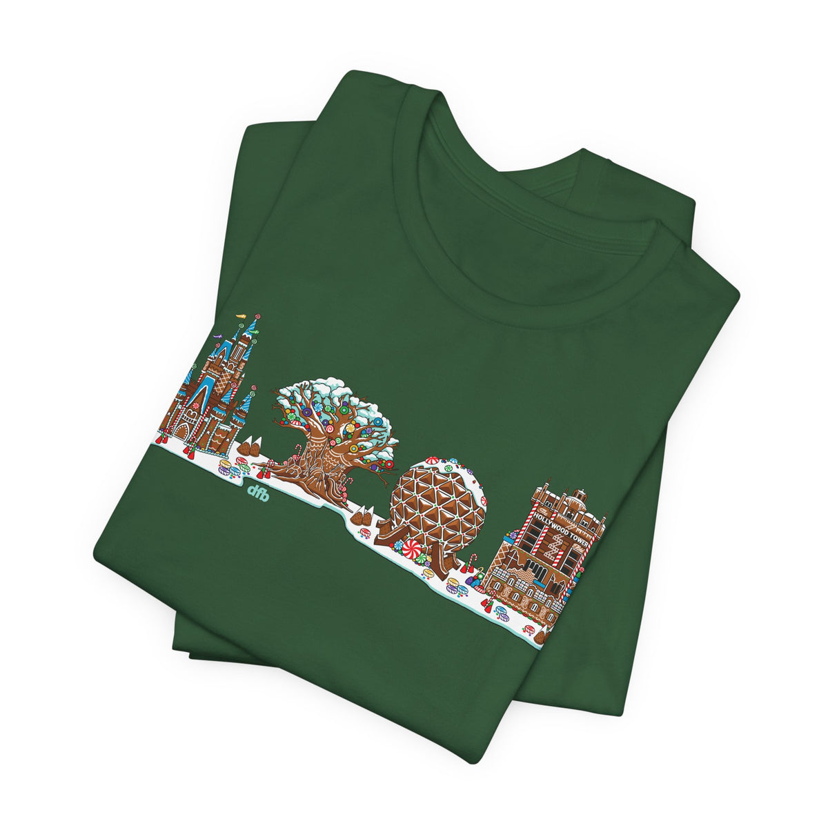 Gingerbread Park Icons - Adult Tee Shirt