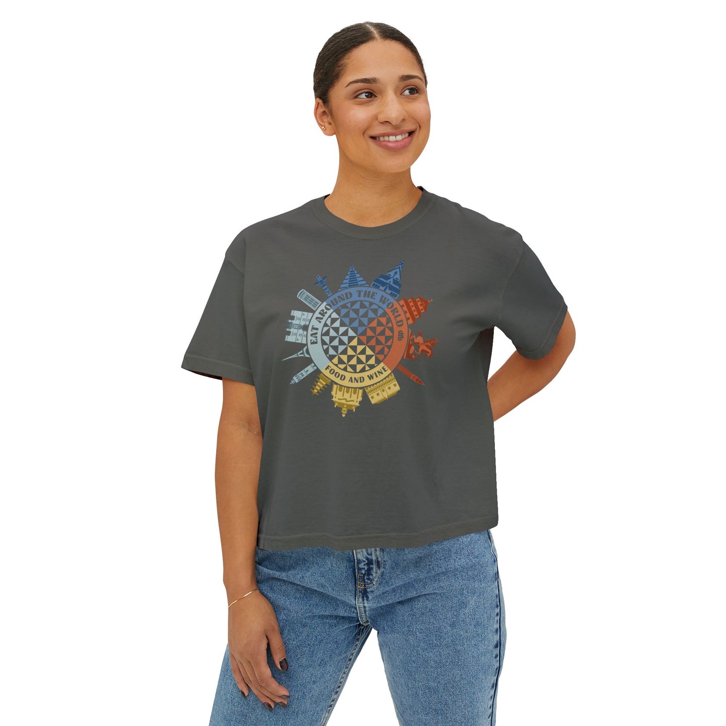 Food & Wine Compass  - Women's Boxy Tee