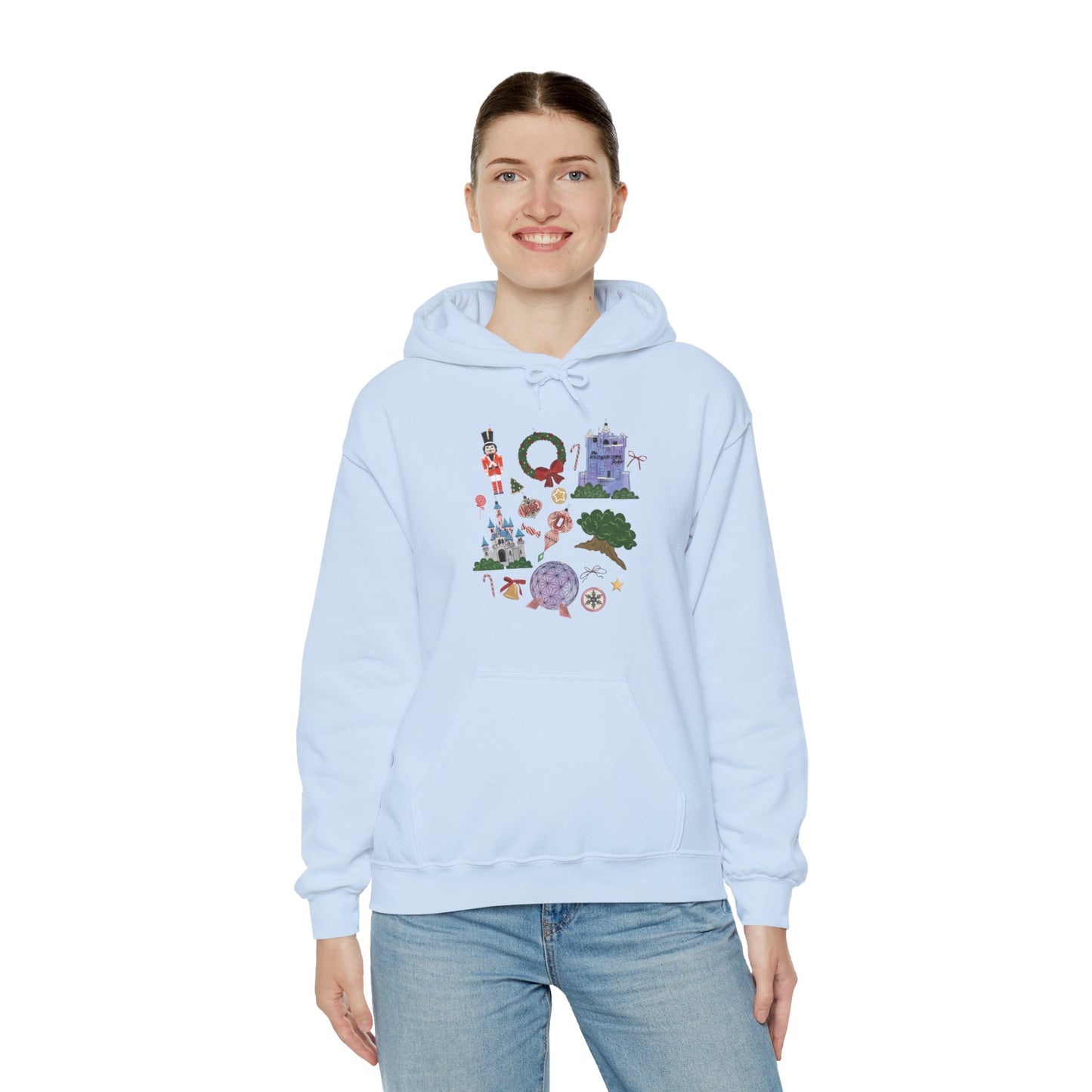 Park Icons Vintage Ornaments - Adult Hoodie Sweatshirt