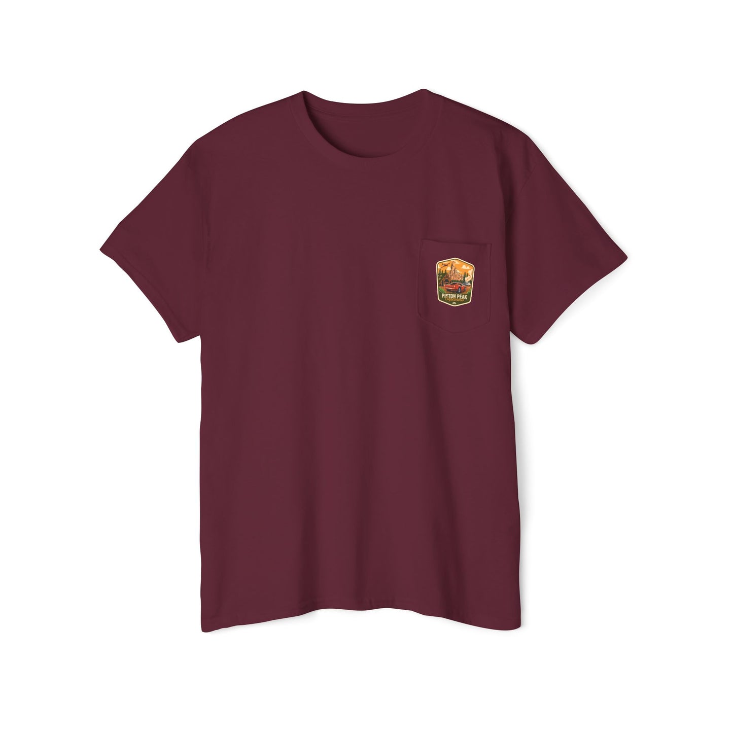Piston Peak - Unisex Heavy Cotton Pocket Tee