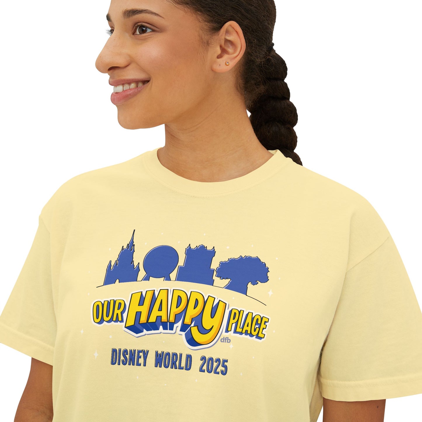 Our Happy Place 2025 - Family Matching Tee - Women's Boxy Tee