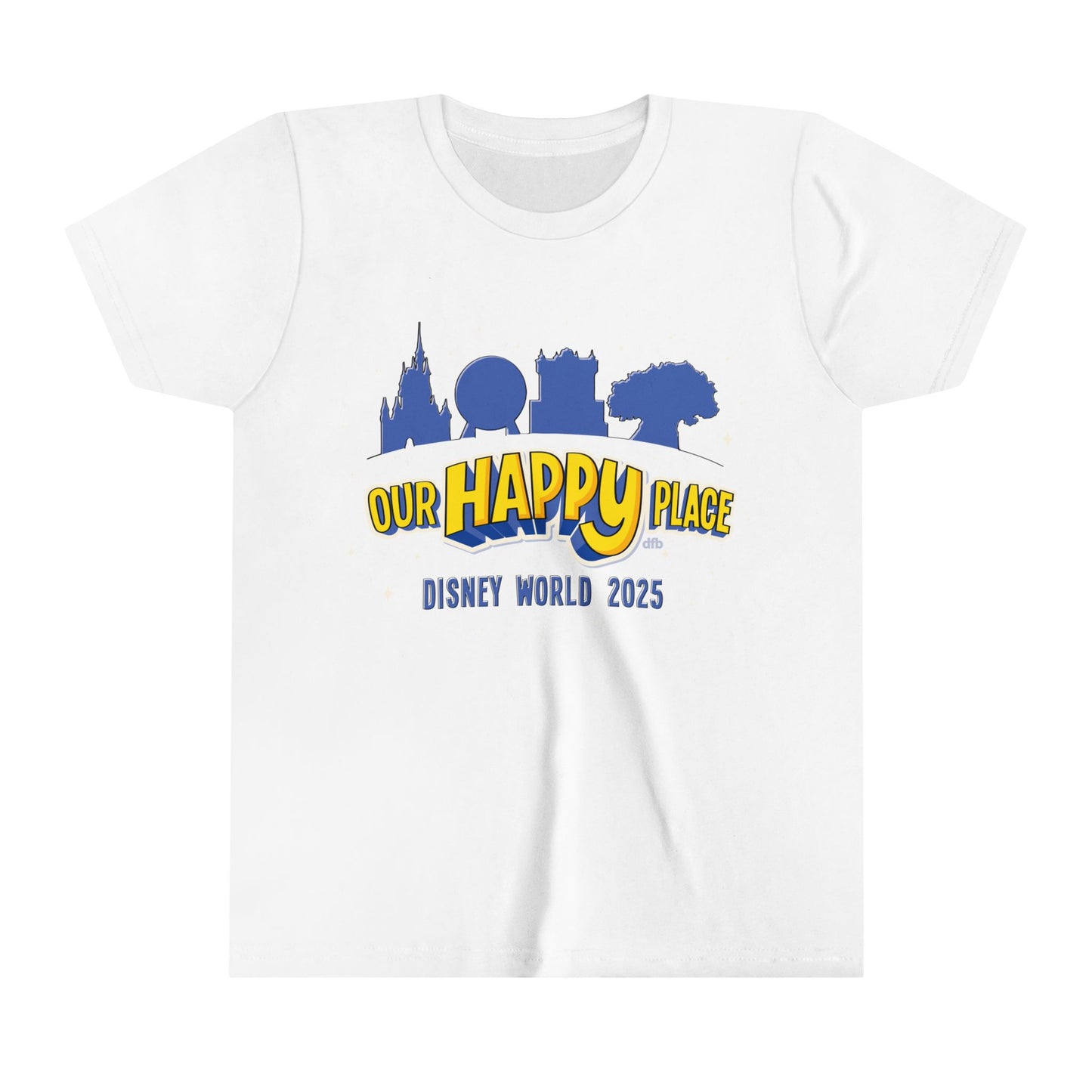 Our Happy Place 2025 - Family Matching Tee - Youth Short Sleeve Tee Shirt