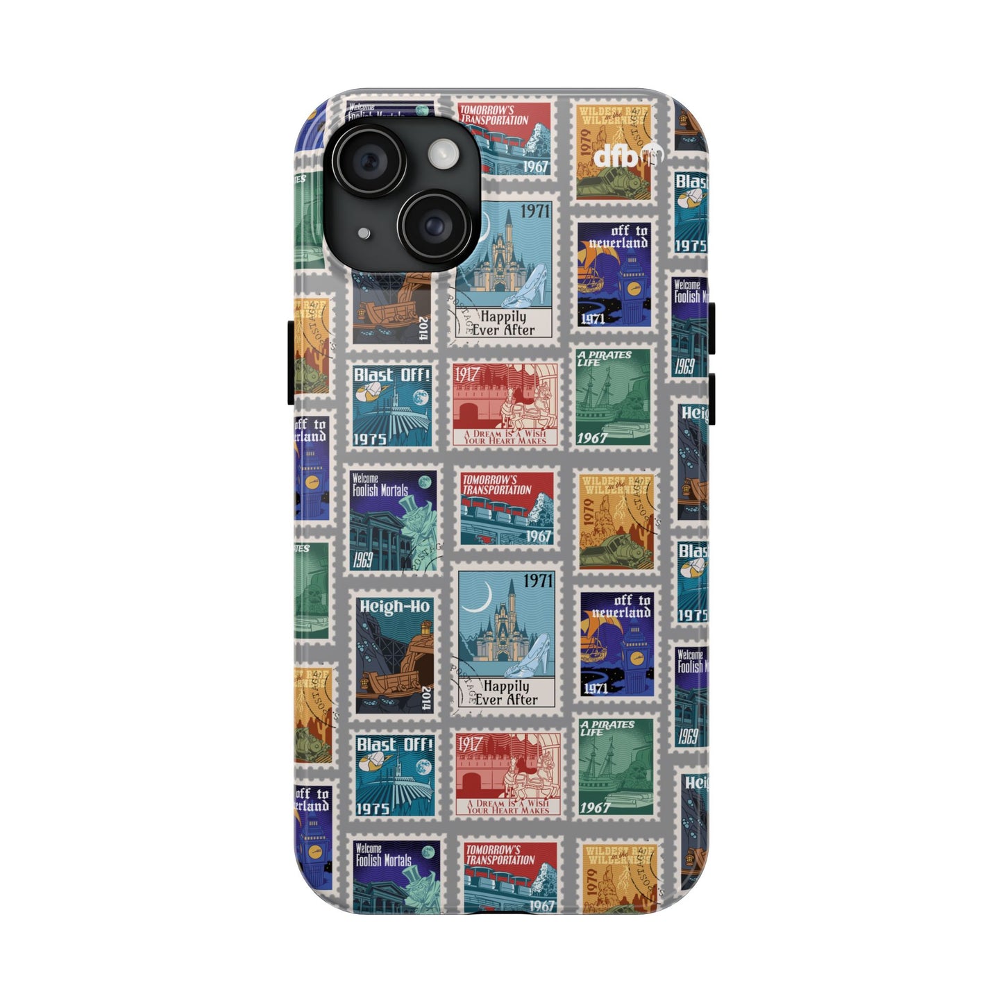 Magic Kingdom Vintage Stamps - Apple Phone Case