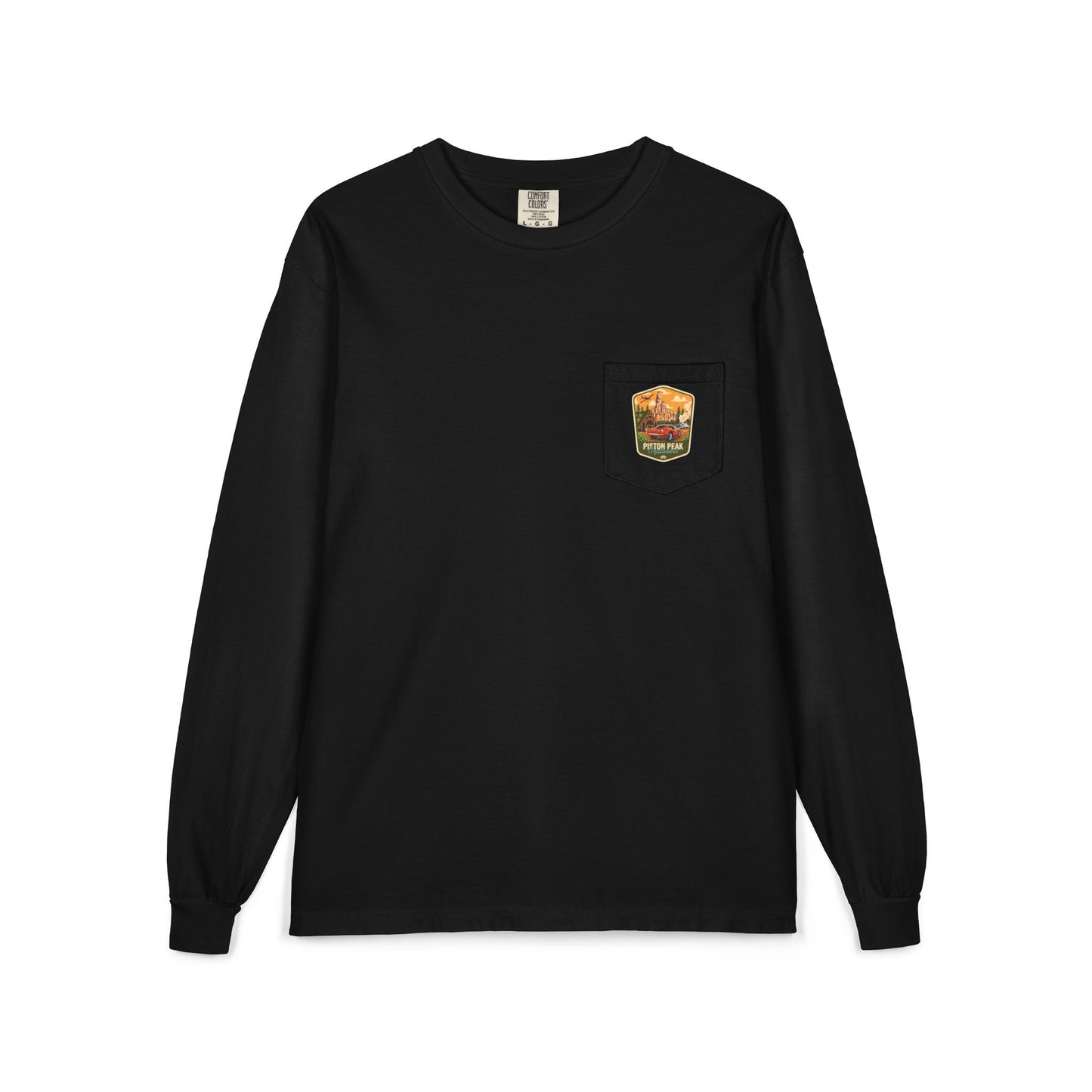 Piston Peak - Unisex Long Sleeve Pocket T-Shirt