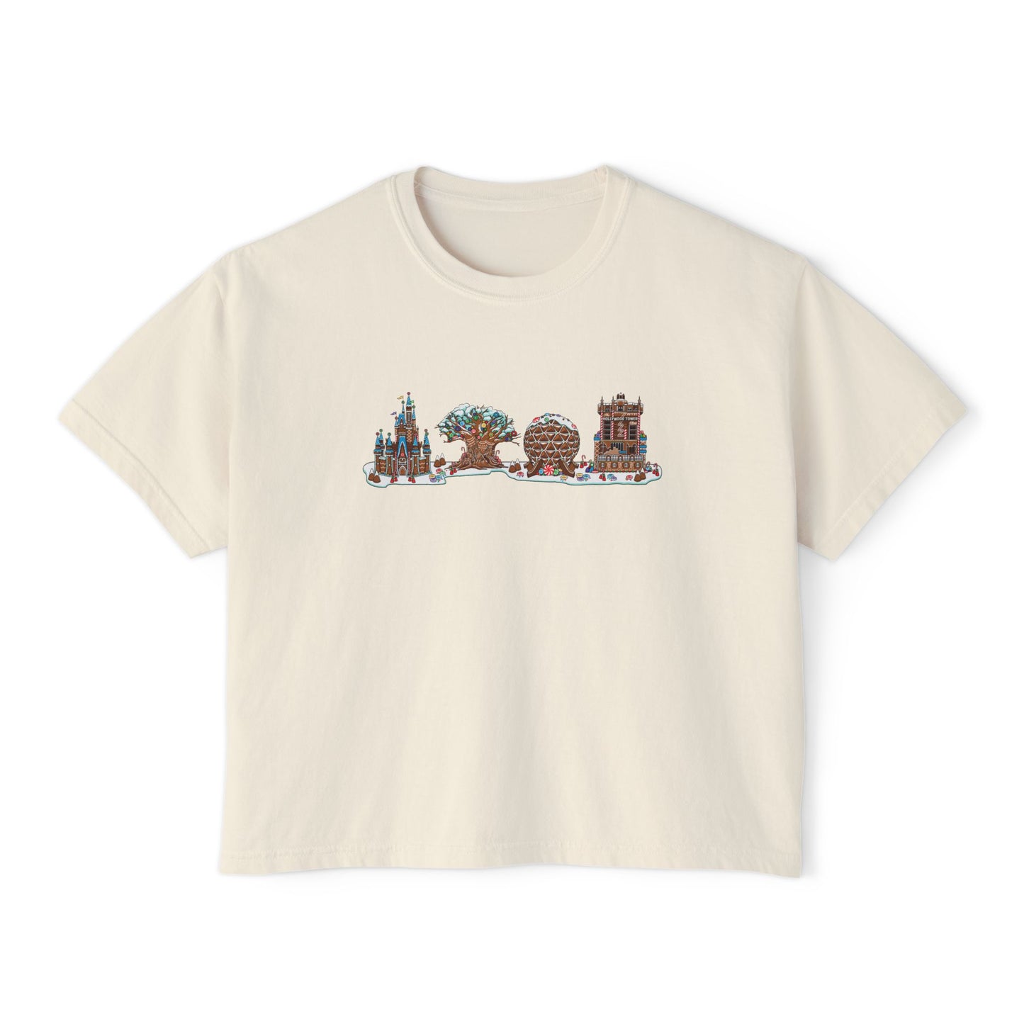 Gingerbread Park Icons - Women's Boxy Tee