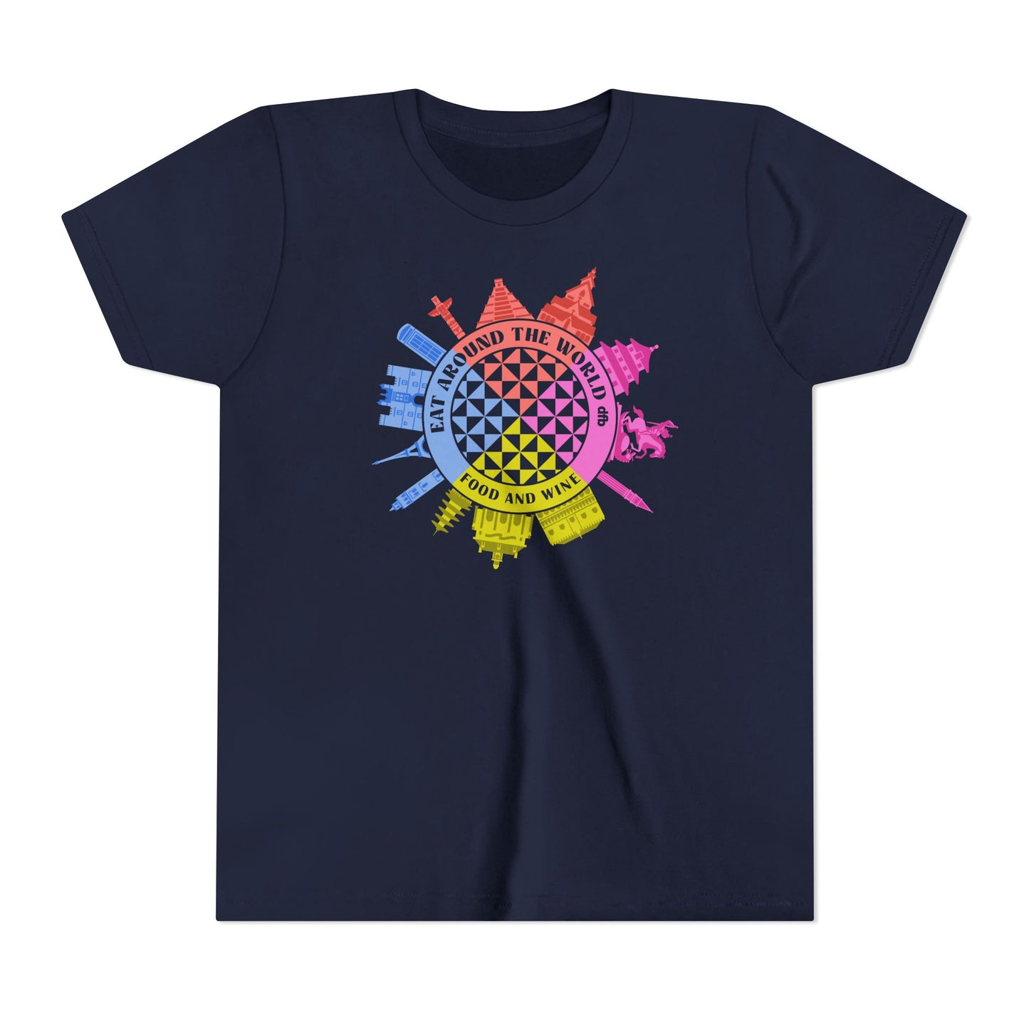 LIMITED EDITION Food & Wine Compass -  Kid's Short Sleeve Tee Shirt