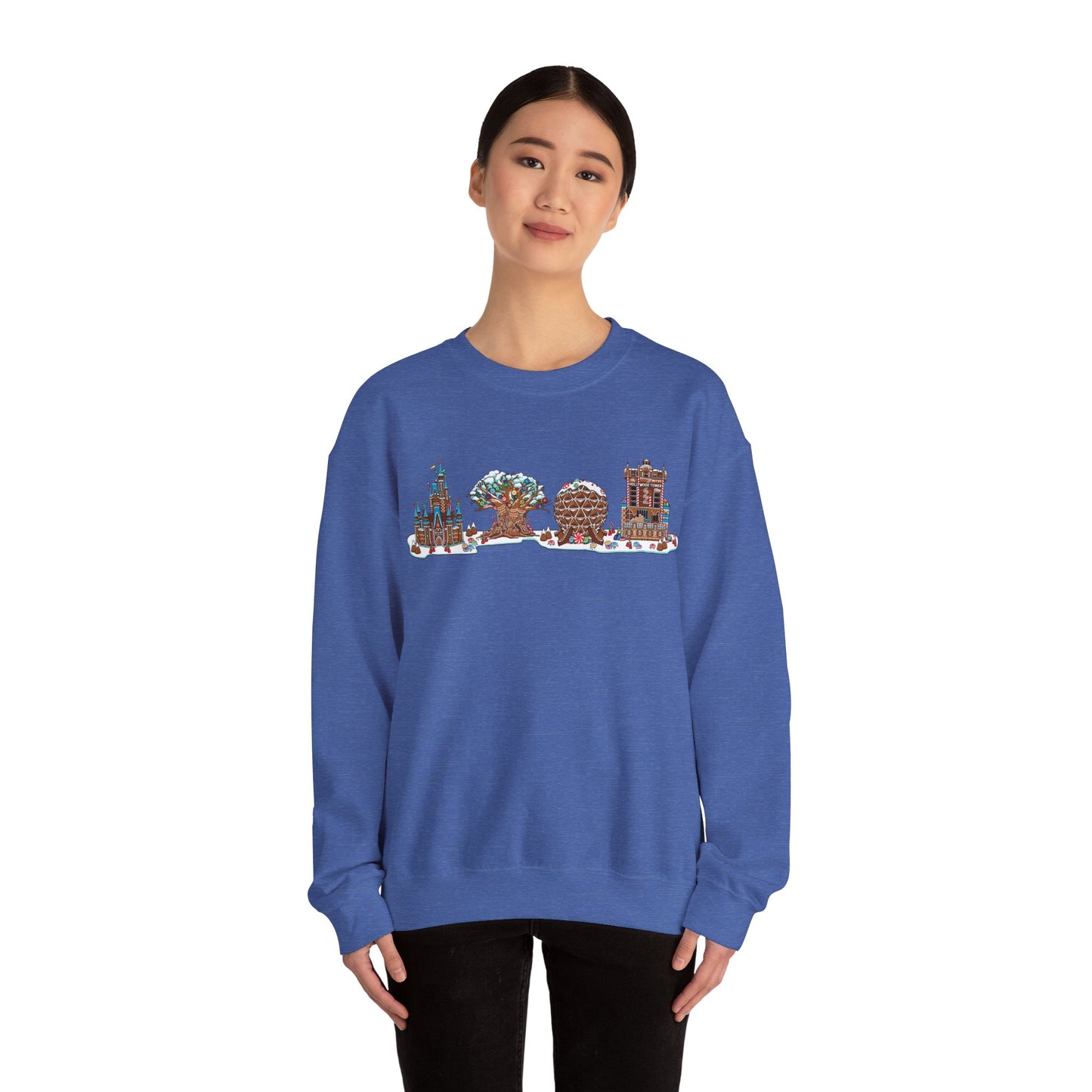 Gingerbread Park Icons - Adult Crewneck Sweatshirt