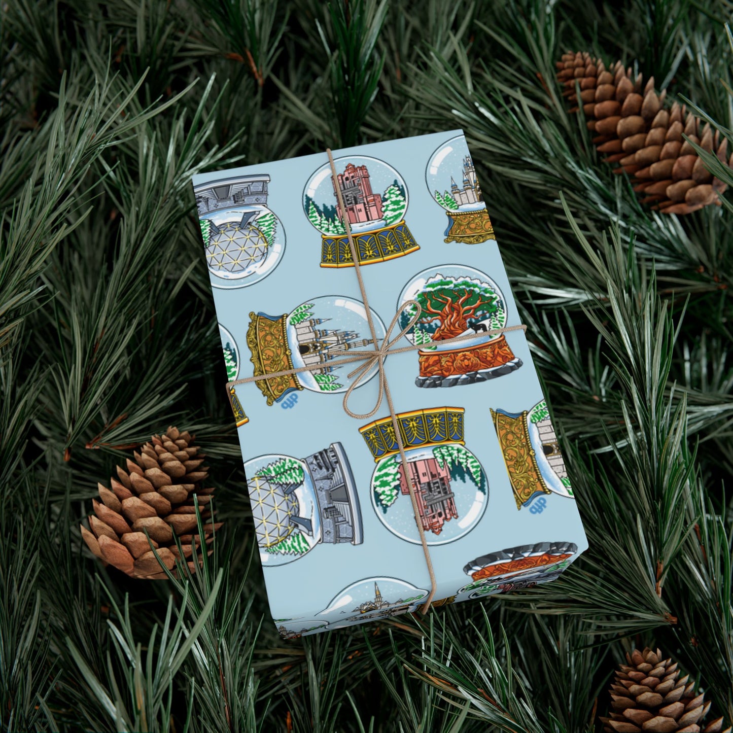 Snowglobes Park Landmarks - Gift Wrap Papers