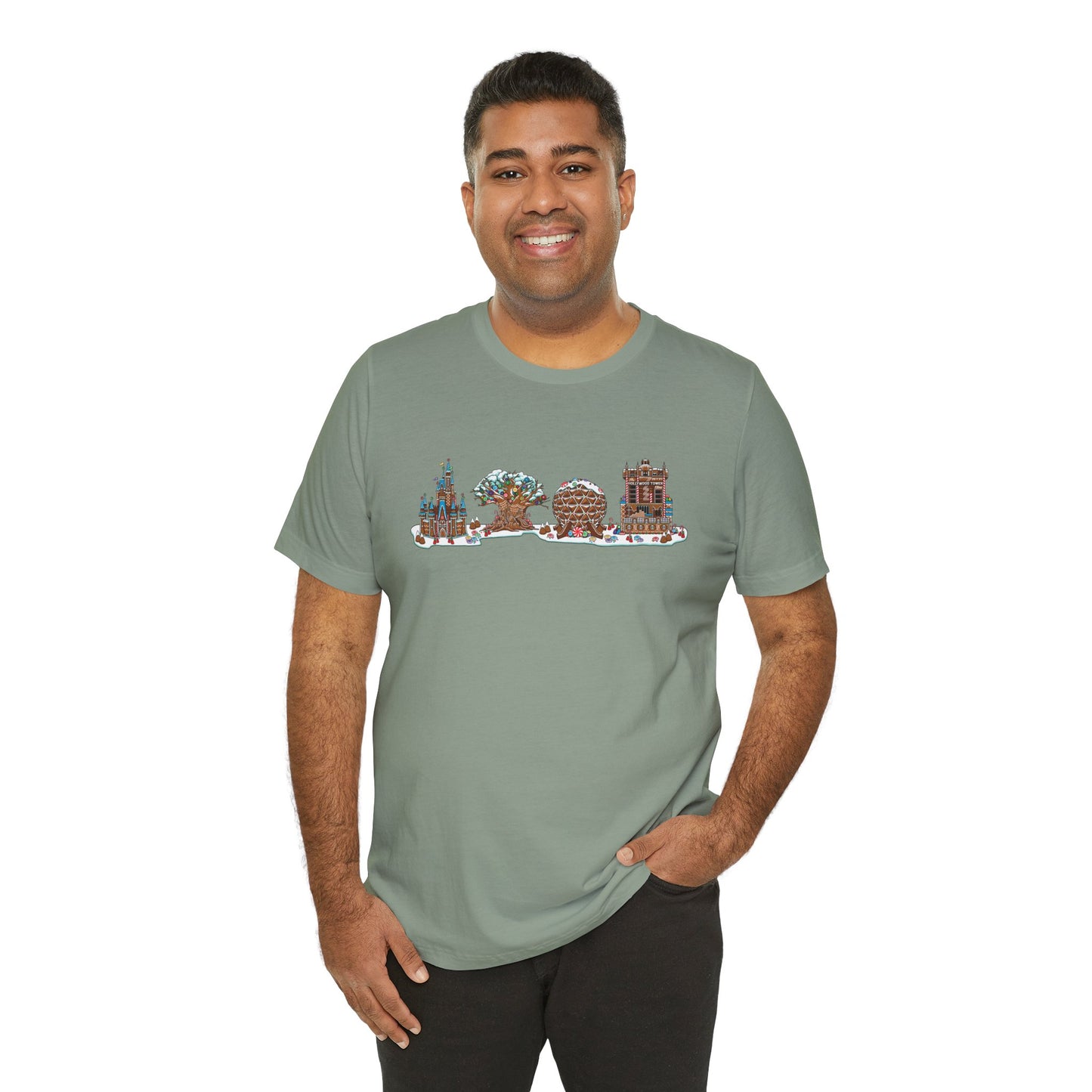 Gingerbread Park Icons - Adult Tee Shirt