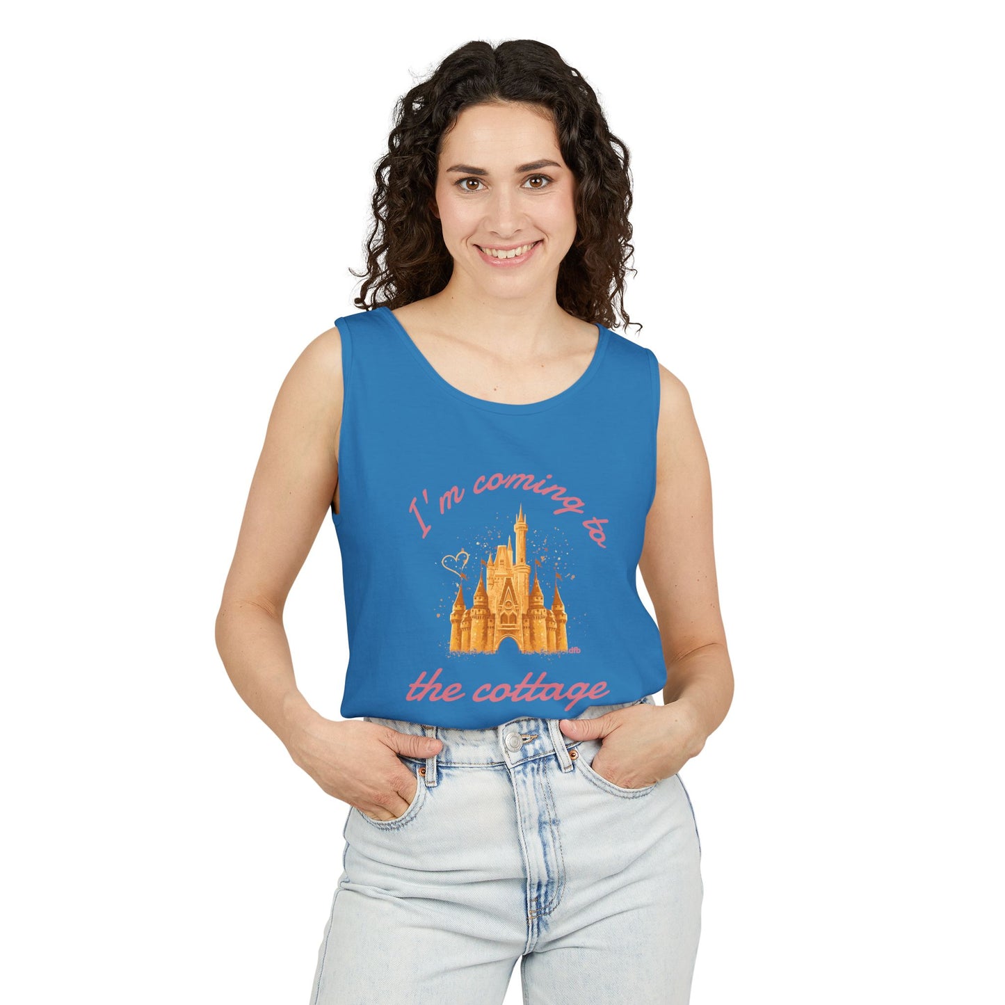 I'm Coming to the Cottage - Unisex Garment-Dyed Tank Top
