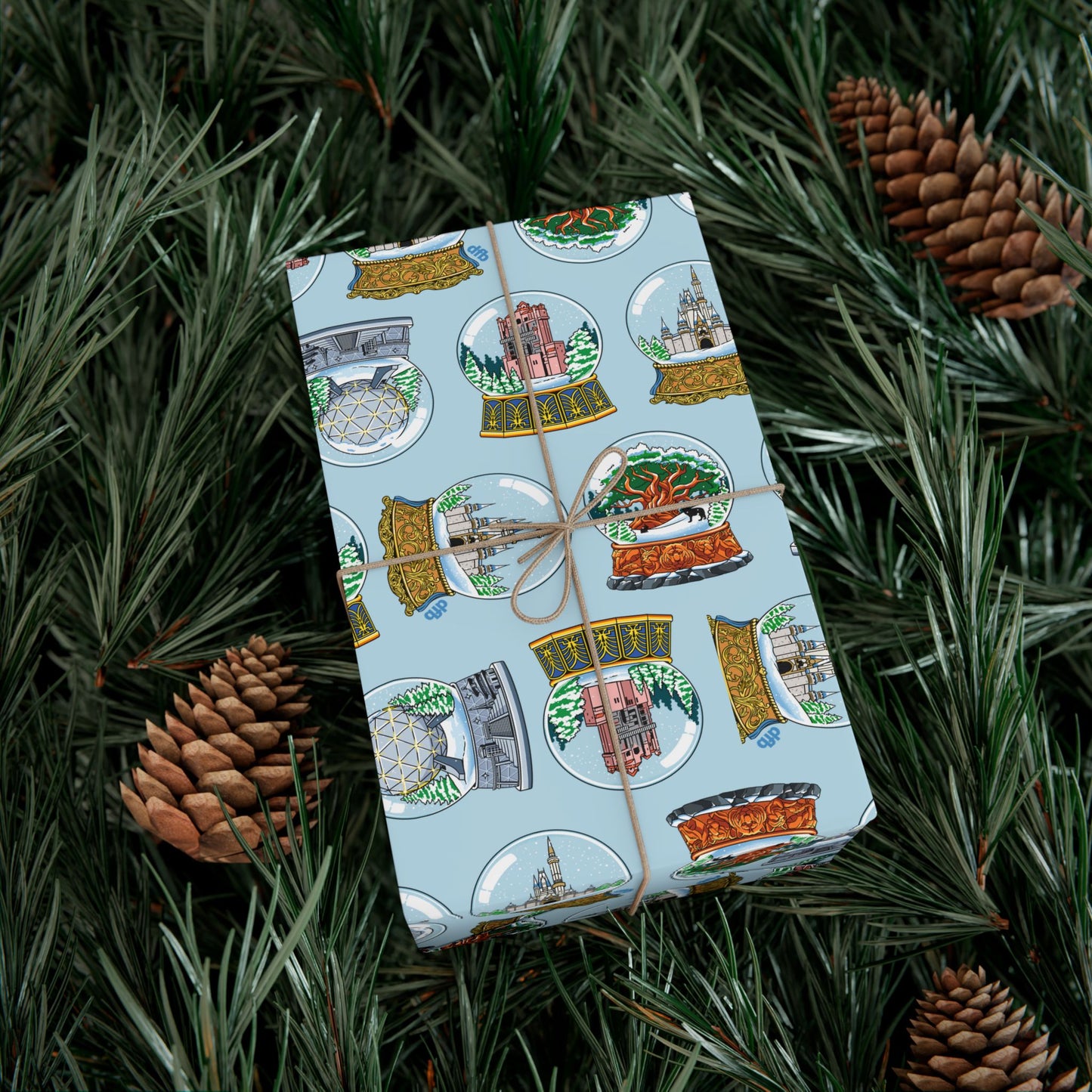 Snowglobes Park Landmarks - Gift Wrap Papers