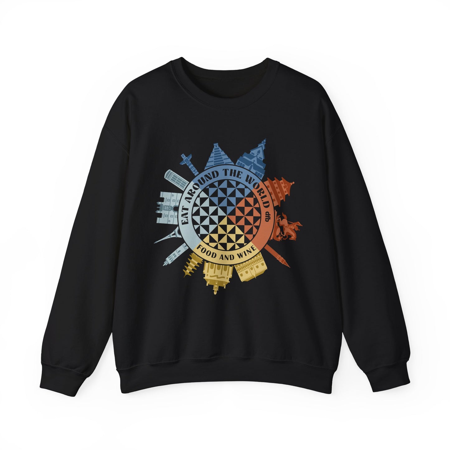 Food & Wine Compass - Adult Crewneck Sweatshirt