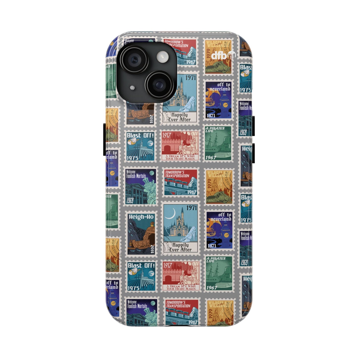 Magic Kingdom Vintage Stamps - Apple Phone Case