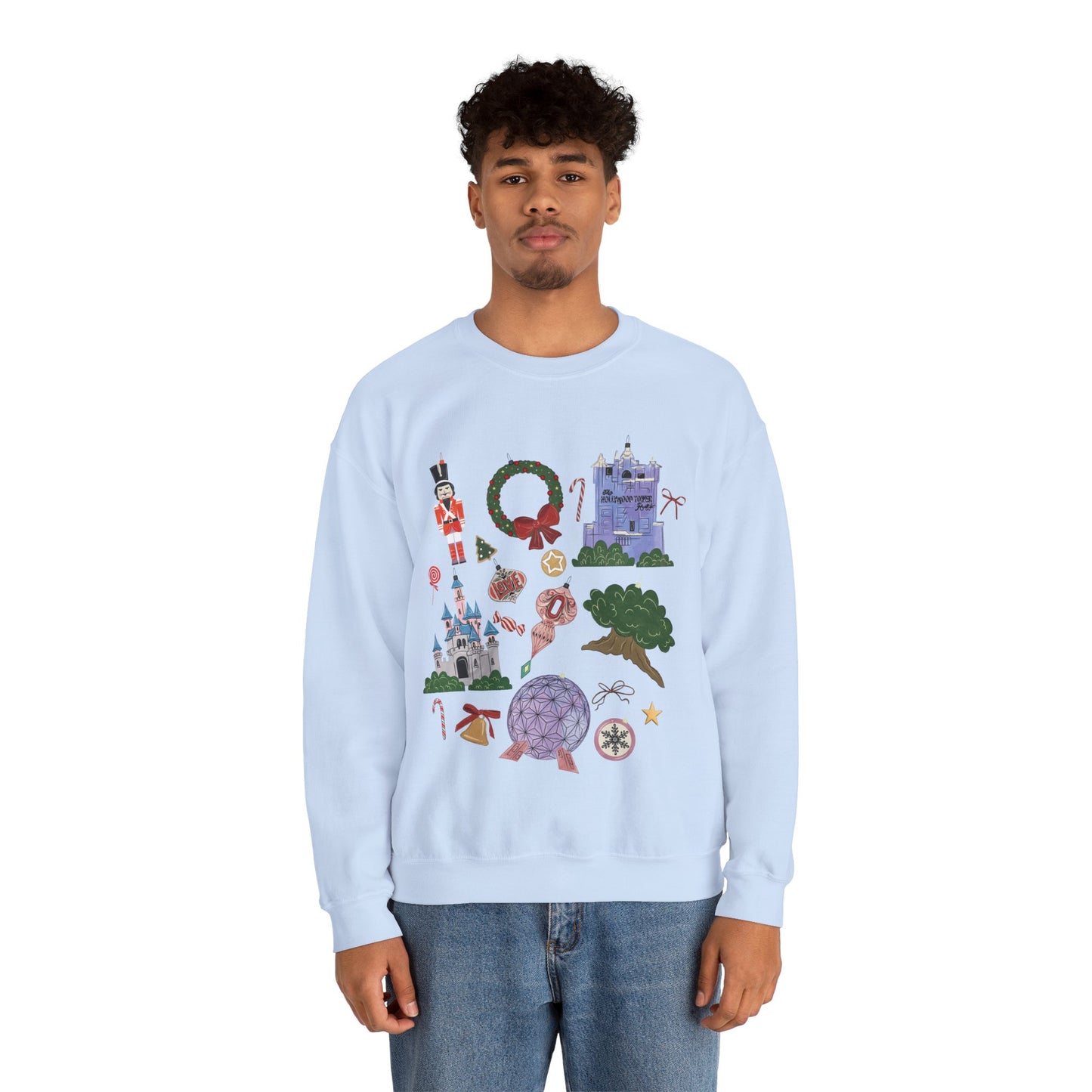 Park Icons Vintage Ornaments - Adult Crewneck Sweatshirt