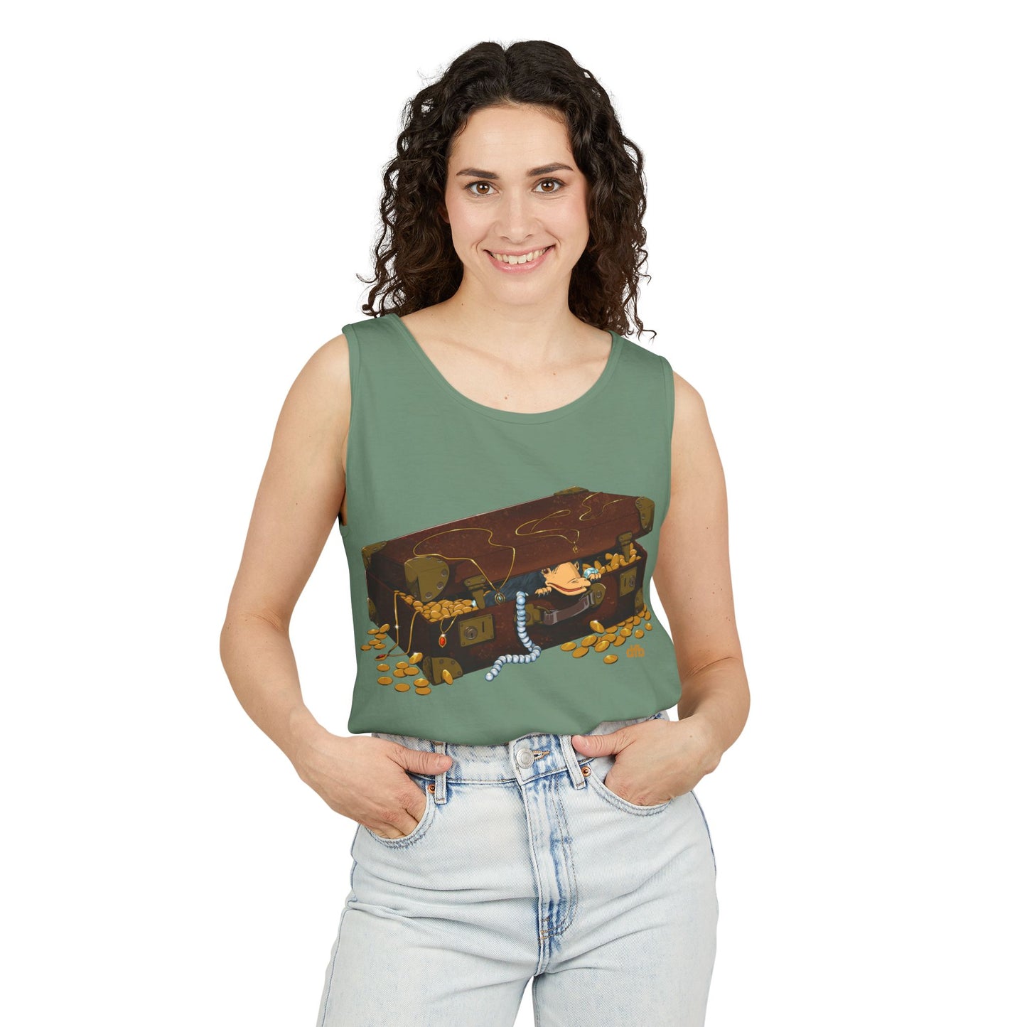 Niffler in a Suitcase - Unisex Garment-Dyed Tank Top