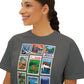 Animal Kingdom Vintage Stamps - Women's Boxy Tee