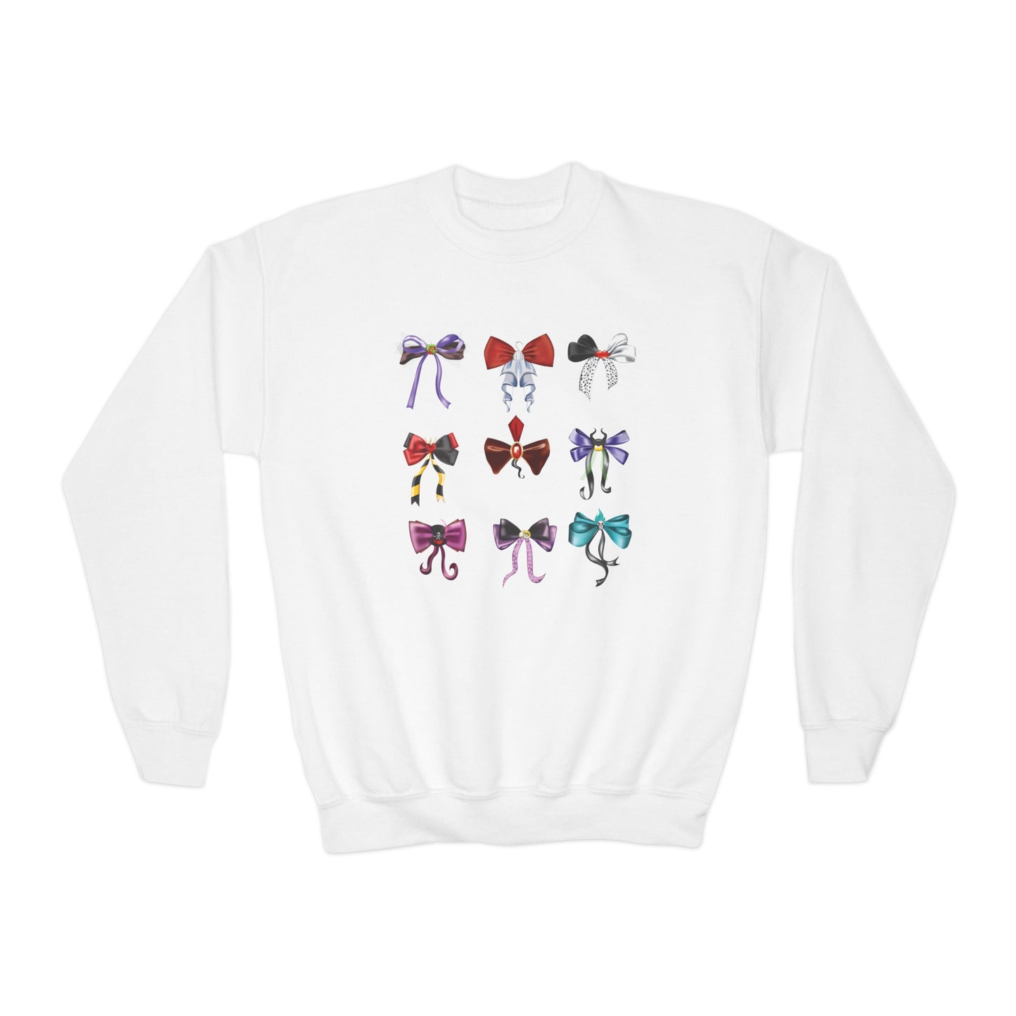 Bad to the Bow - Villains Bows - Youth Crewneck Sweatshirt