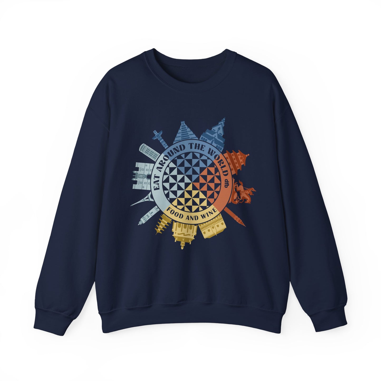 Food & Wine Compass - Adult Crewneck Sweatshirt