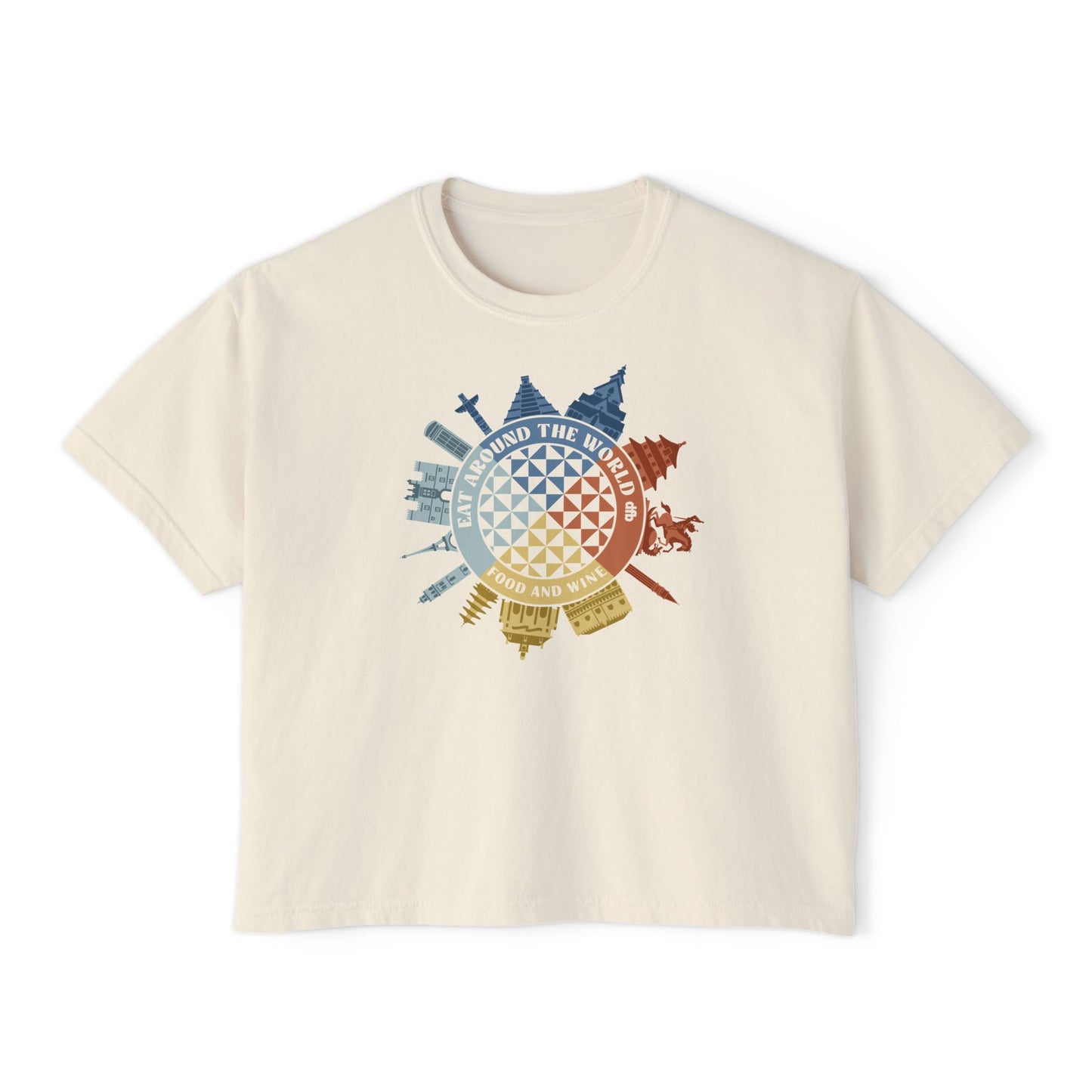 Food & Wine Compass  - Women's Boxy Tee