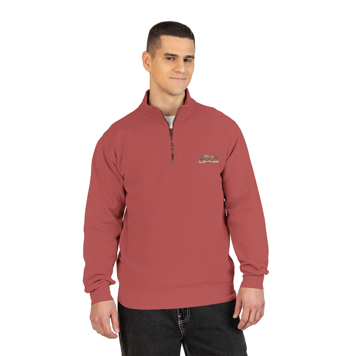 Gingerbread Park Icons - Unisex Adult Quarter-Zip Sweatshirt