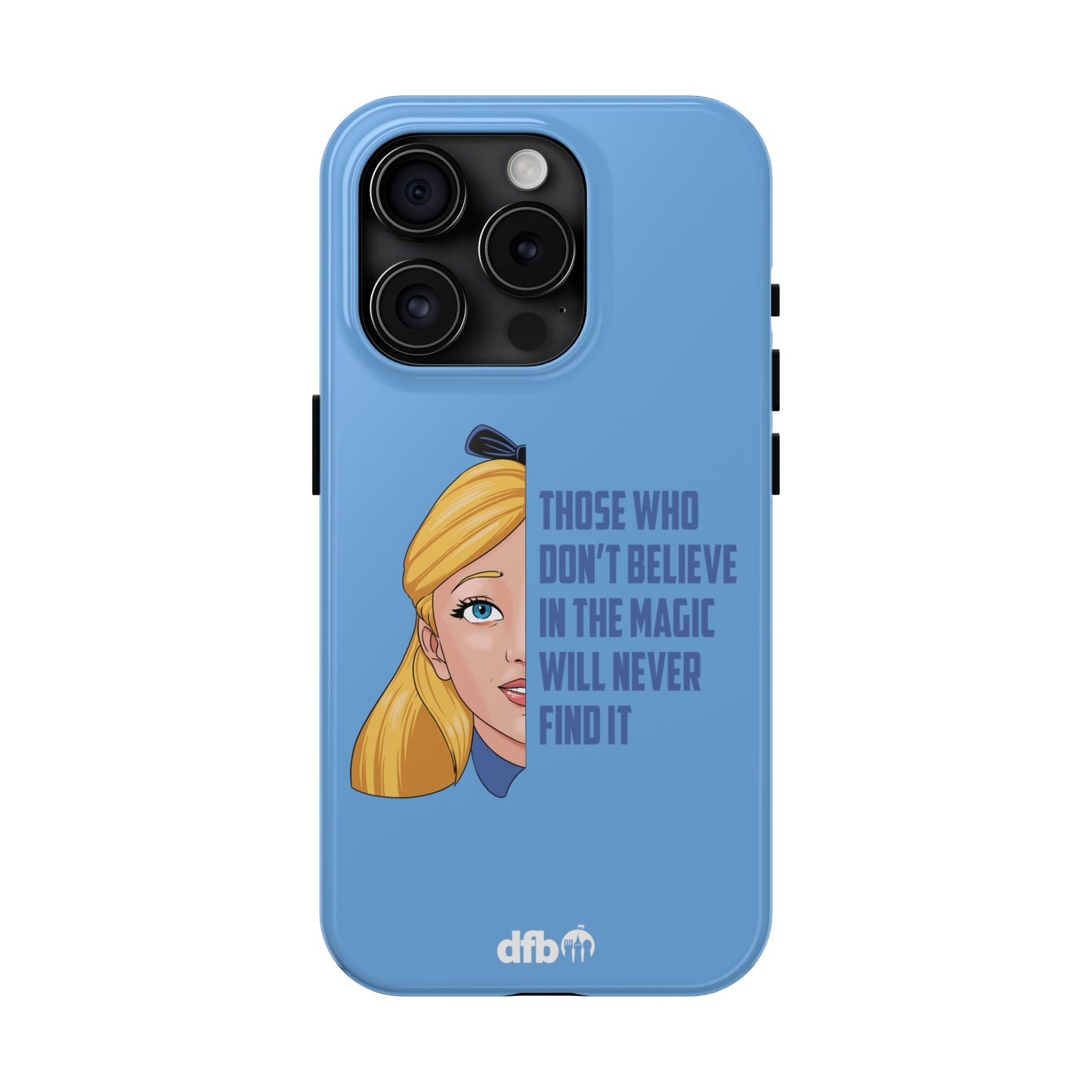 Alice in Wonderland Quote - Those Who Don't Believe in the Magic Will Never Find It Apple Phone Case