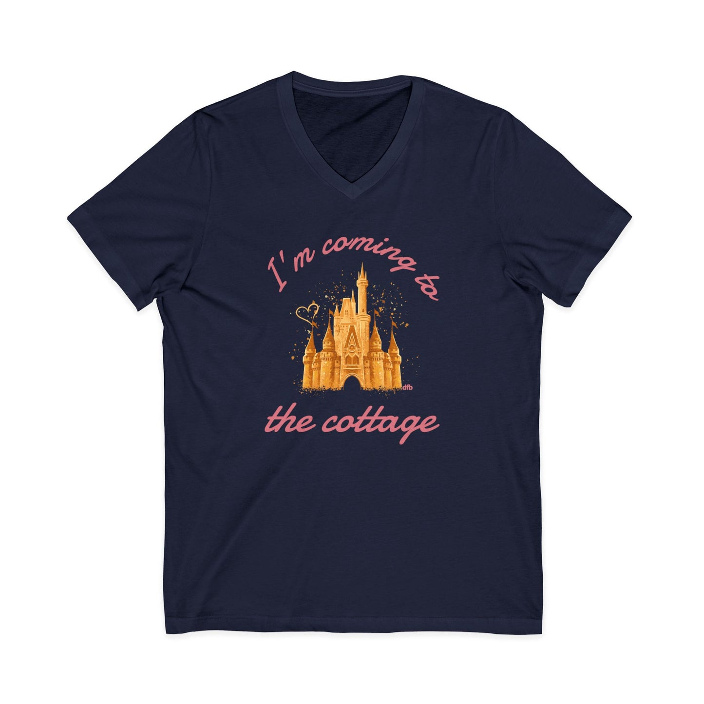 I'm Coming to the Cottage - Short Sleeve V-Neck Tee