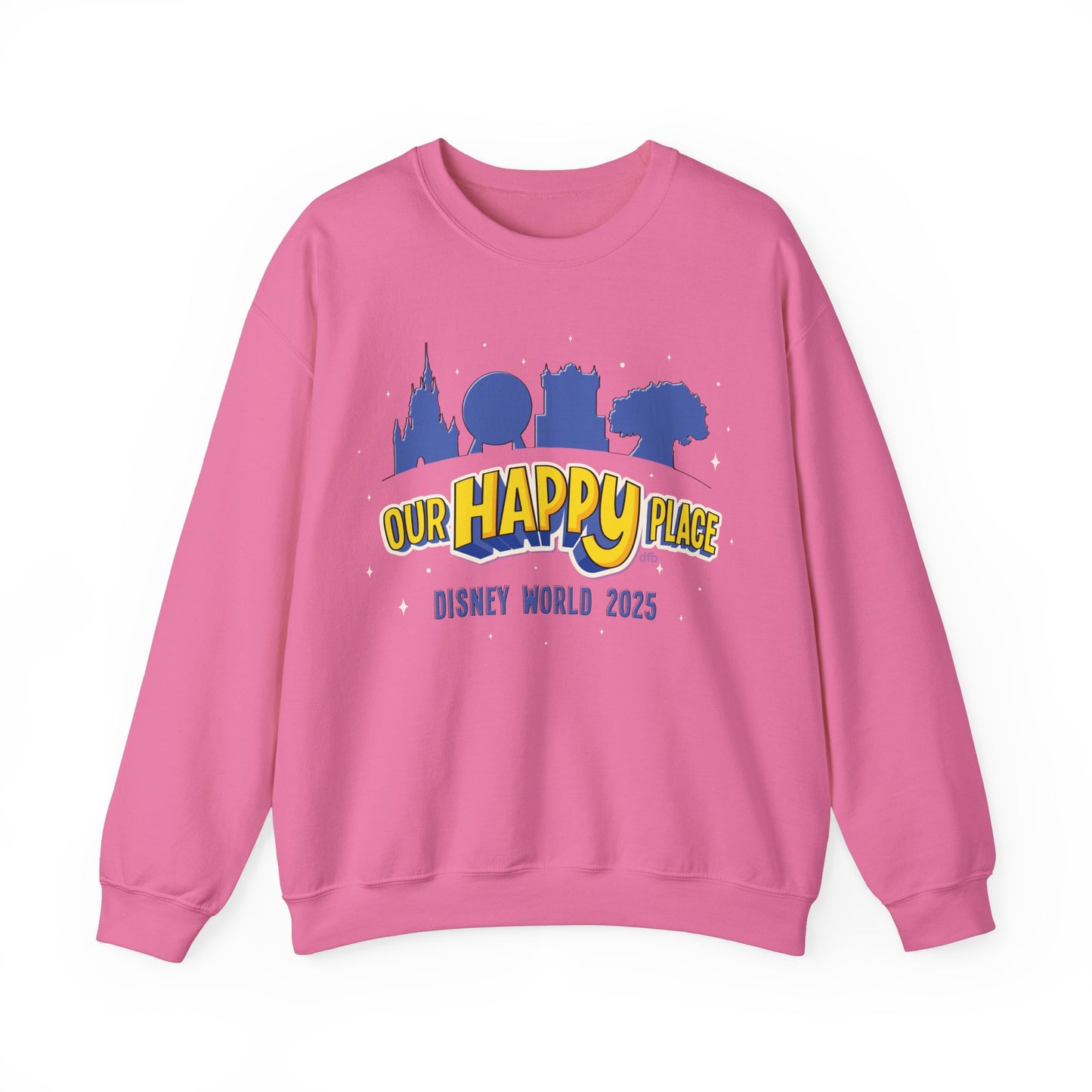 Our Happy Place 2025 - Family Matching Tee - Adult Crewneck Sweatshirt