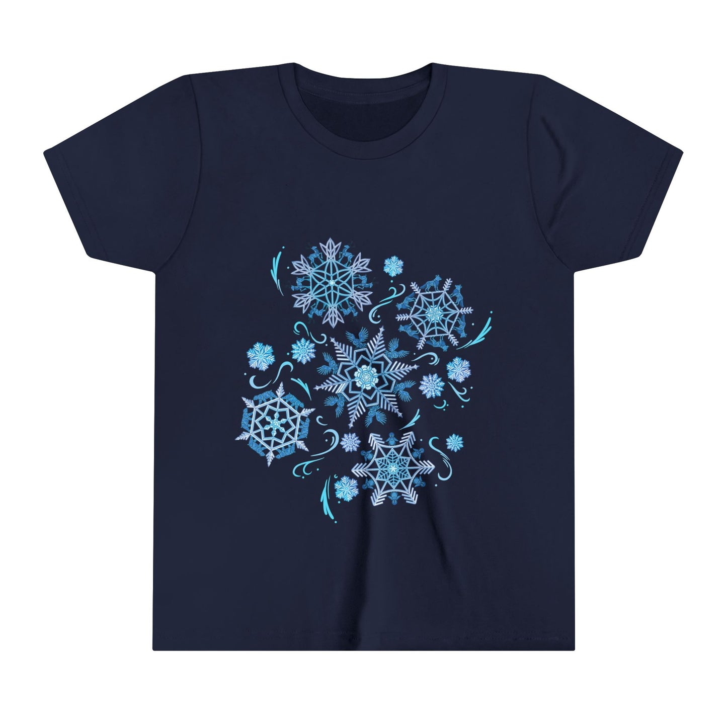 Merry Menagerie Snowflakes - Animal Kingdom Puppets - Youth Short Sleeve Tee Shirt