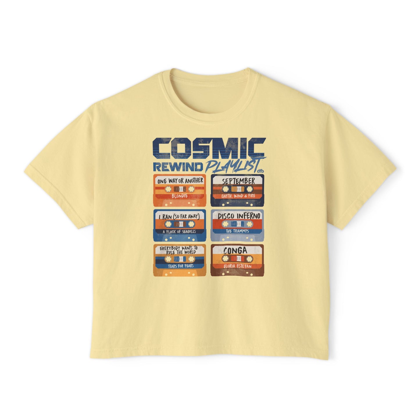 Cosmic Rewind Mixtapes - Women's Boxy Tee