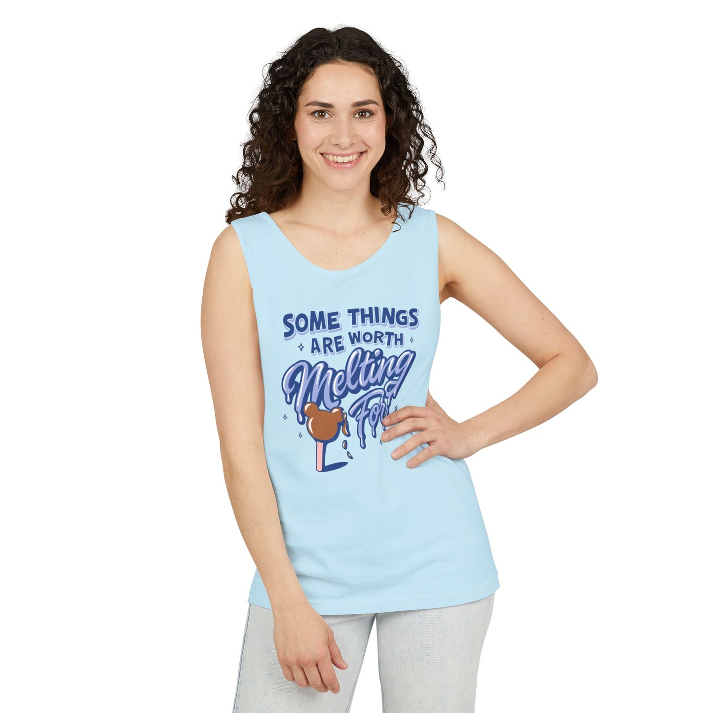 Some Things Are Worth Melting For - Unisex Garment-Dyed Tank Top