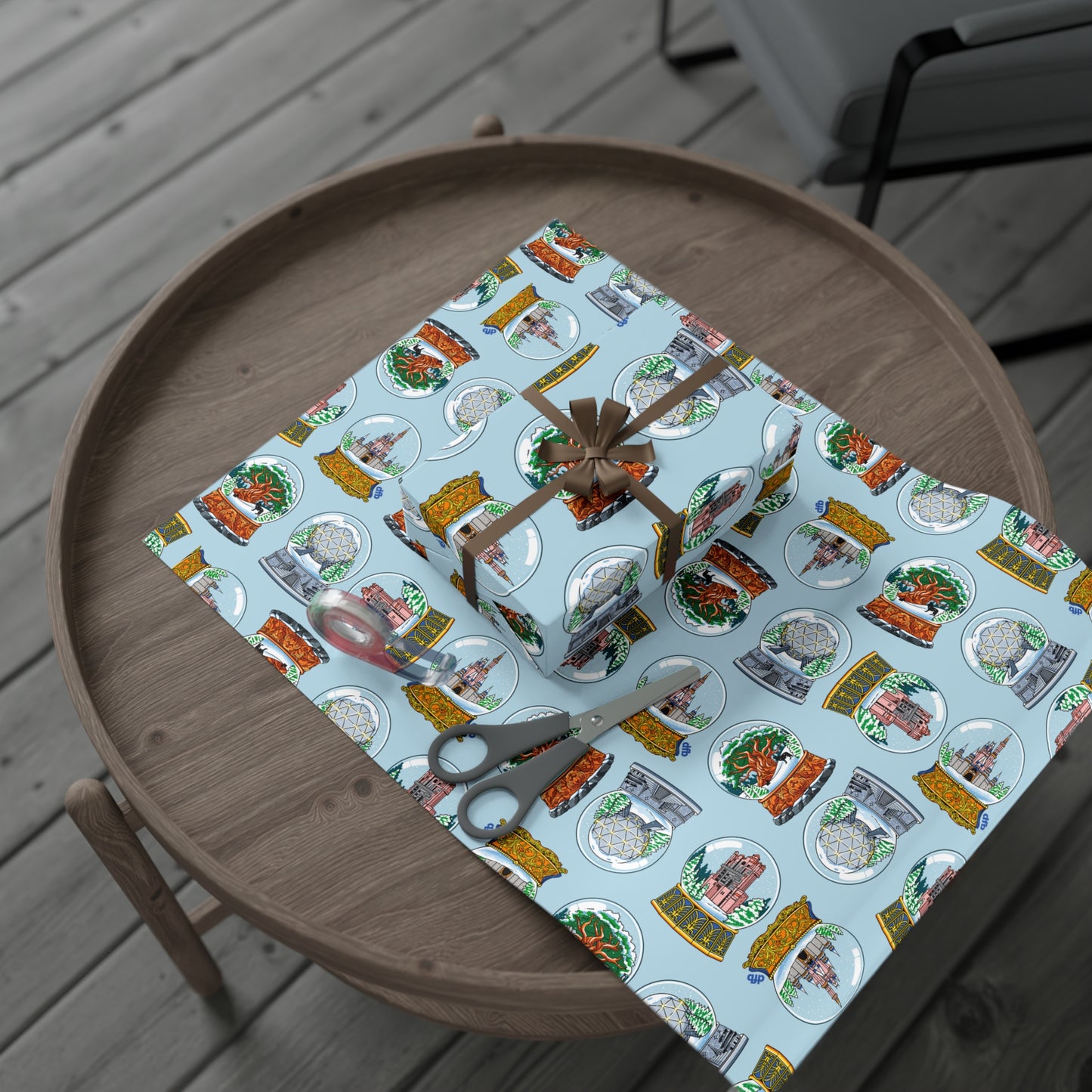 Snowglobes Park Landmarks - Gift Wrap Papers