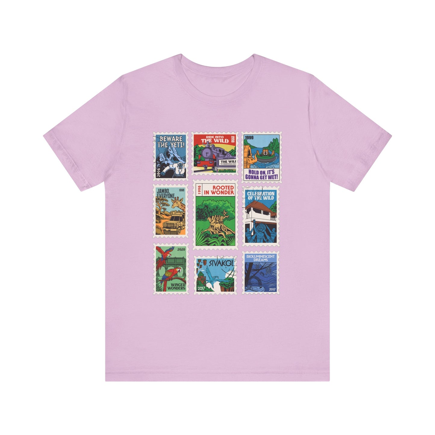 Animal Kingdom Vintage Stamps - Adult Tee Shirt