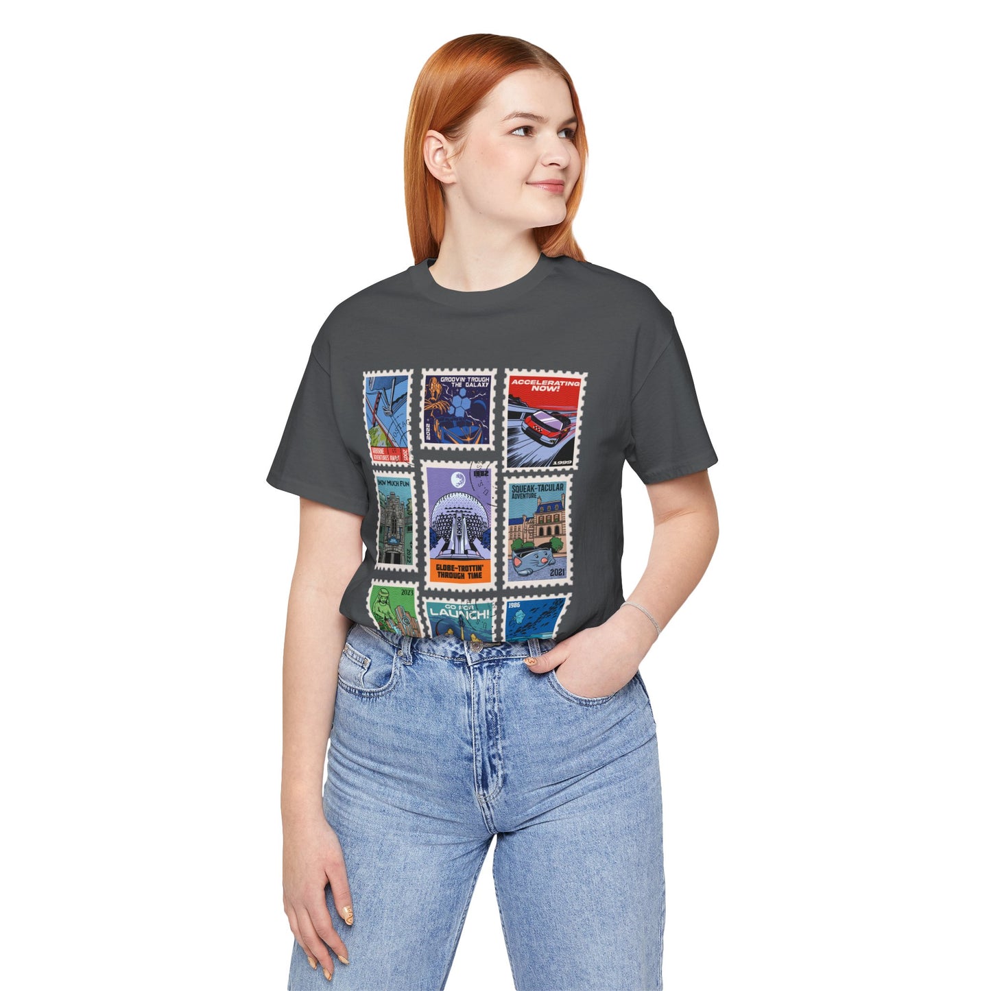 EPCOT Vintage Stamps - Adult Tee Shirt