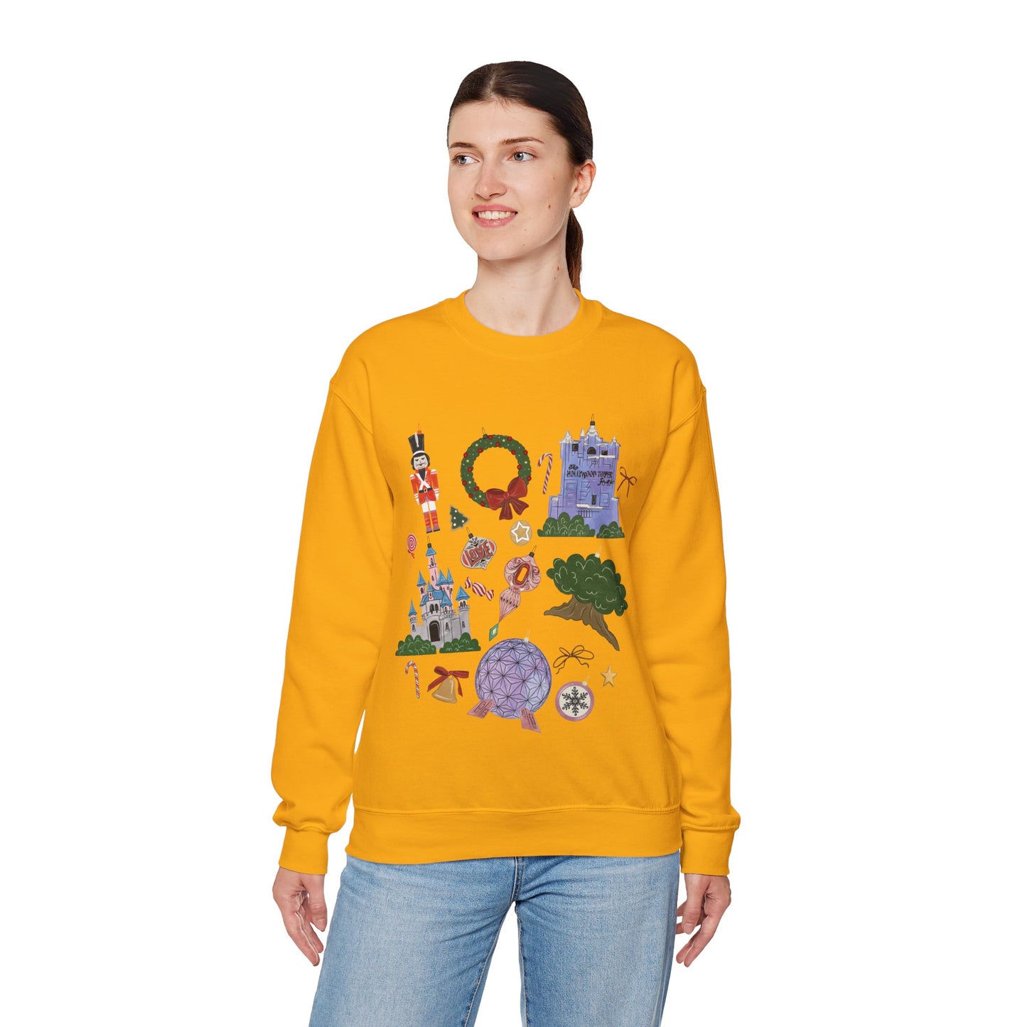 Park Icons Vintage Ornaments - Adult Crewneck Sweatshirt