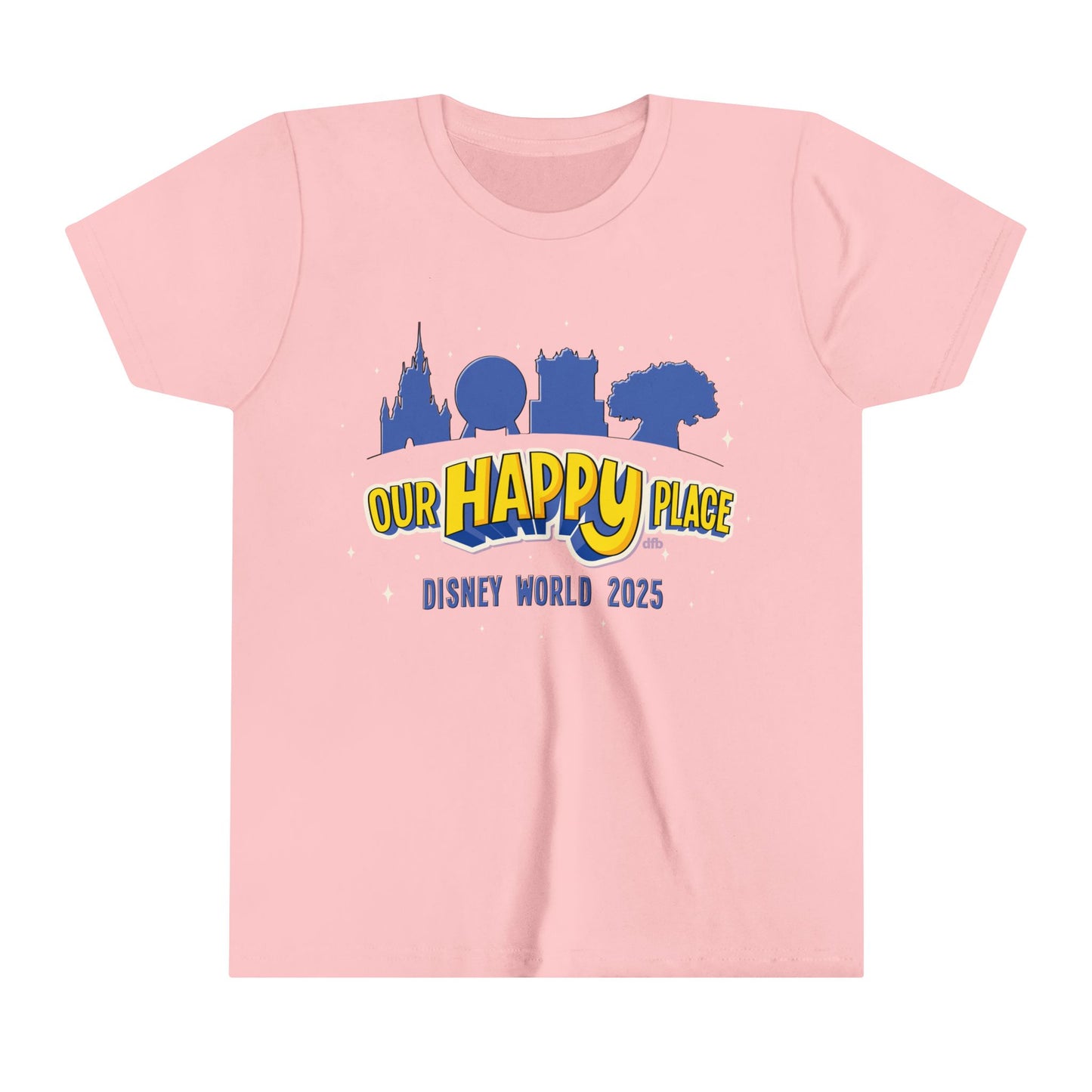 Our Happy Place 2025 - Family Matching Tee - Youth Short Sleeve Tee Shirt