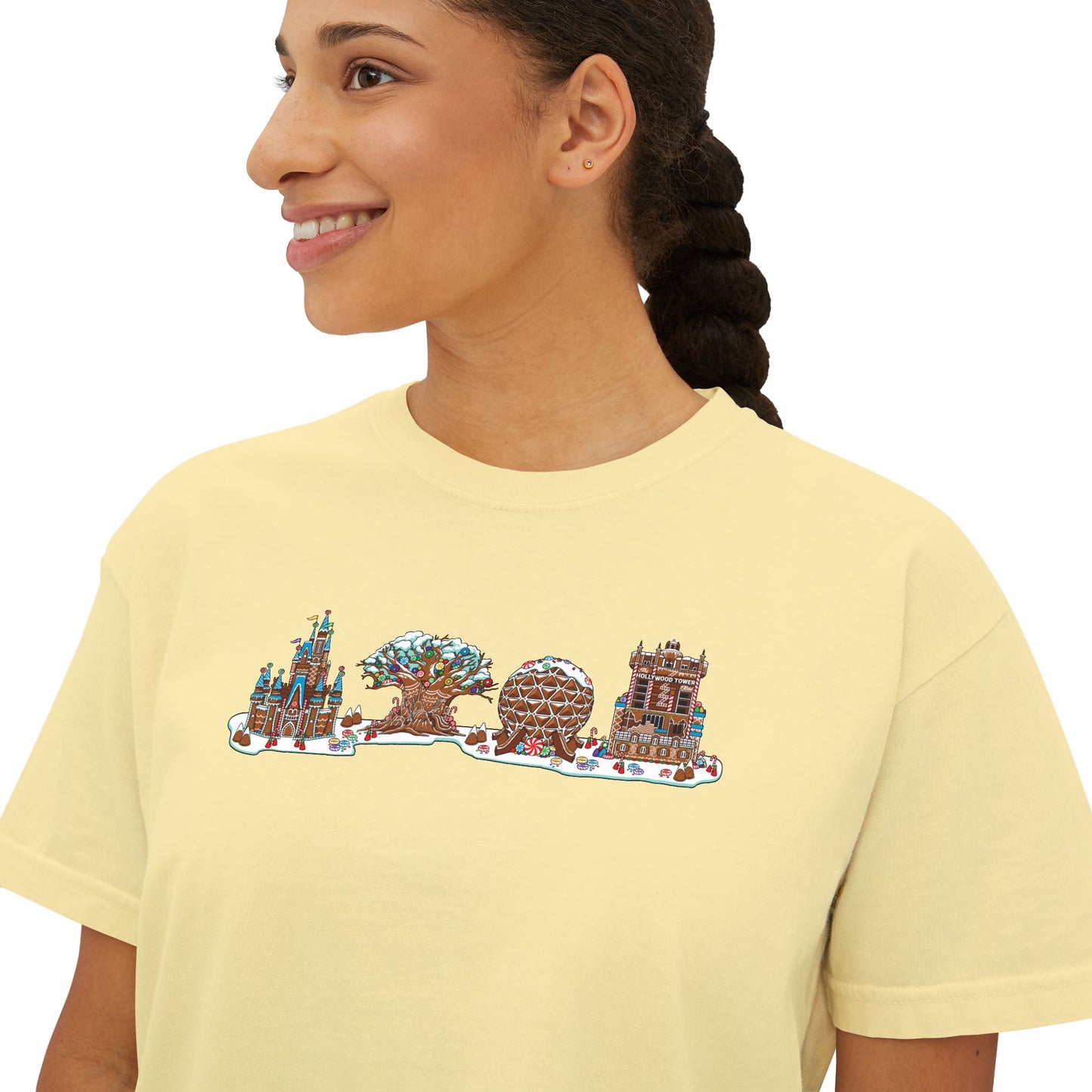 Gingerbread Park Icons - Women's Boxy Tee