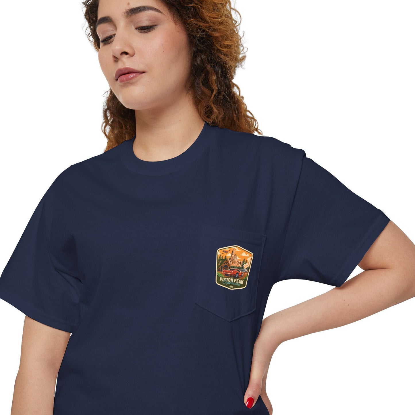 Piston Peak - Unisex Heavy Cotton Pocket Tee