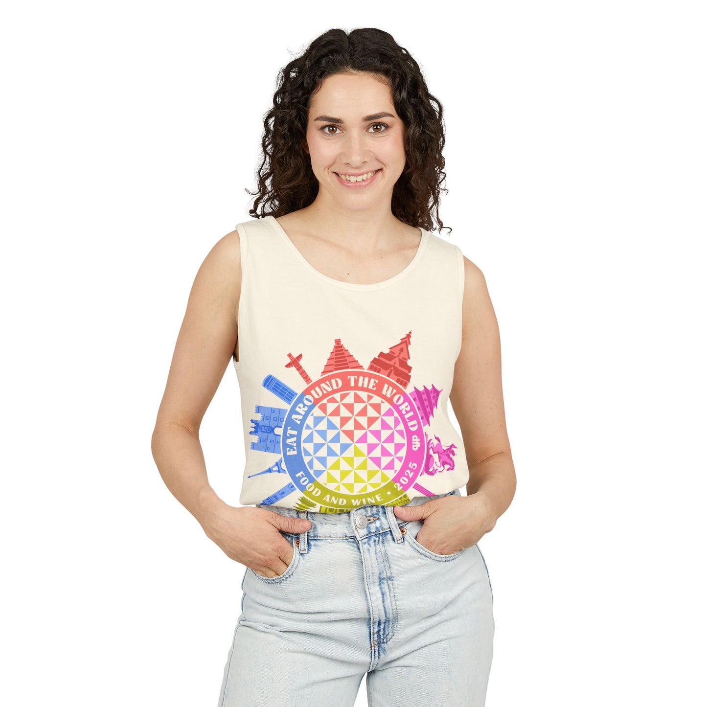 LIMITED EDITION Food & Wine Compass - Unisex Garment-Dyed Tank Top