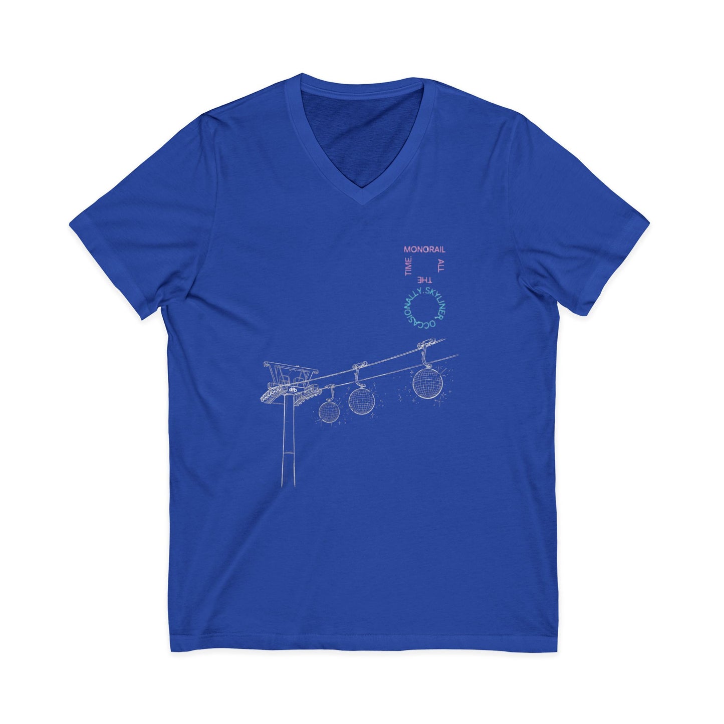Monorail All The Time - Short Sleeve V-Neck Tee