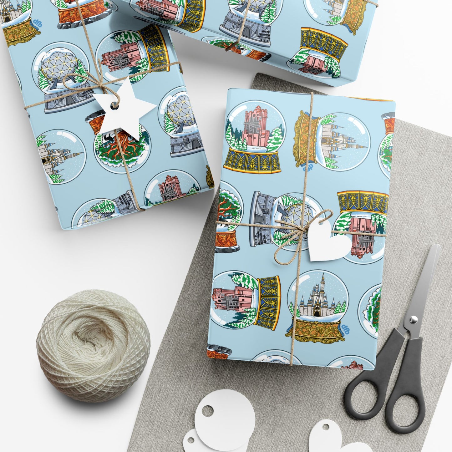 Snowglobes Park Landmarks - Gift Wrap Papers