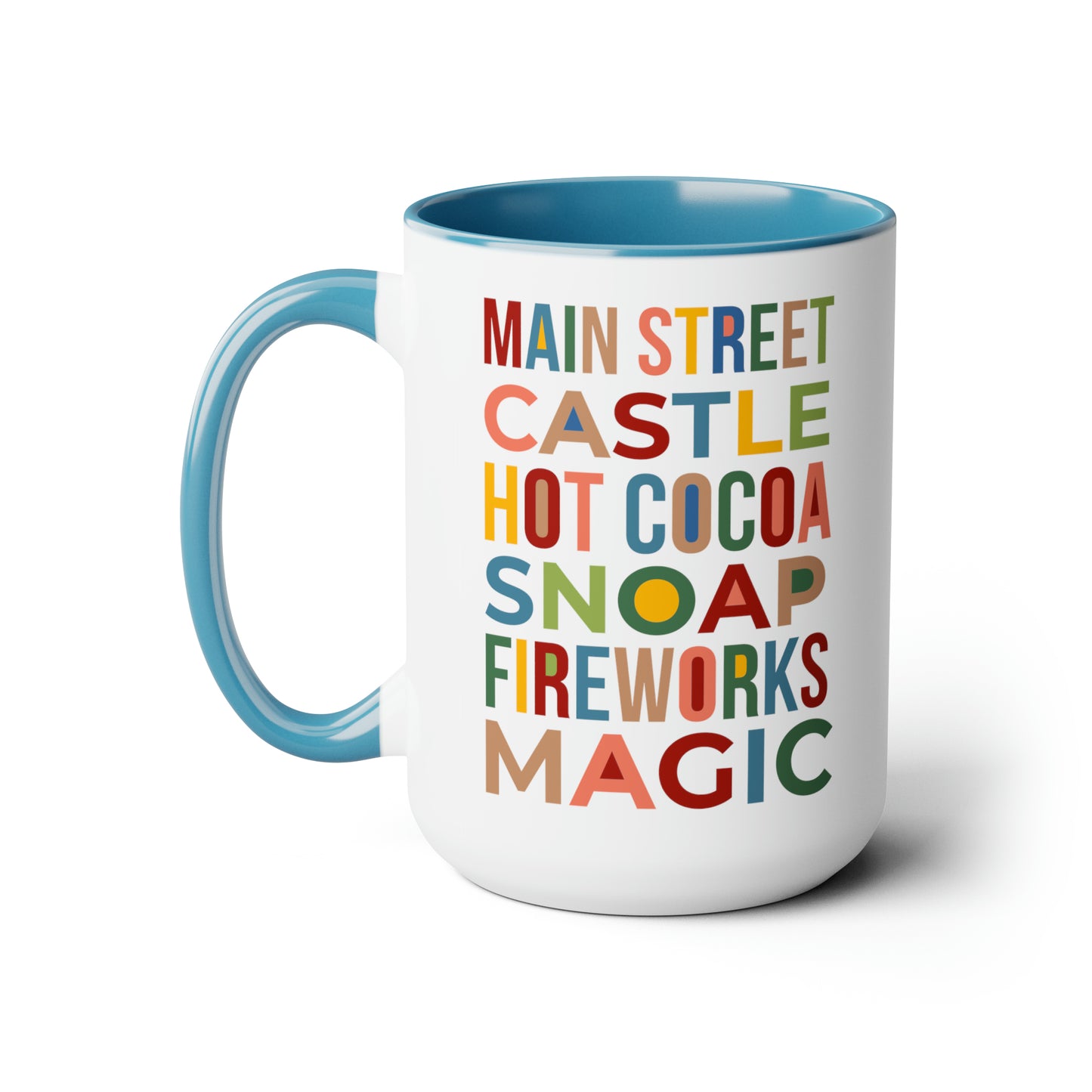 A Main Street Christmas Accent Mugs, 15oz