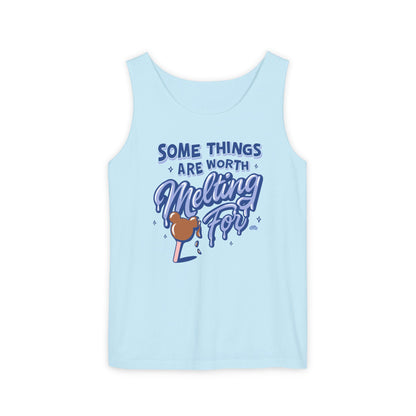 Some Things Are Worth Melting For - Unisex Garment-Dyed Tank Top