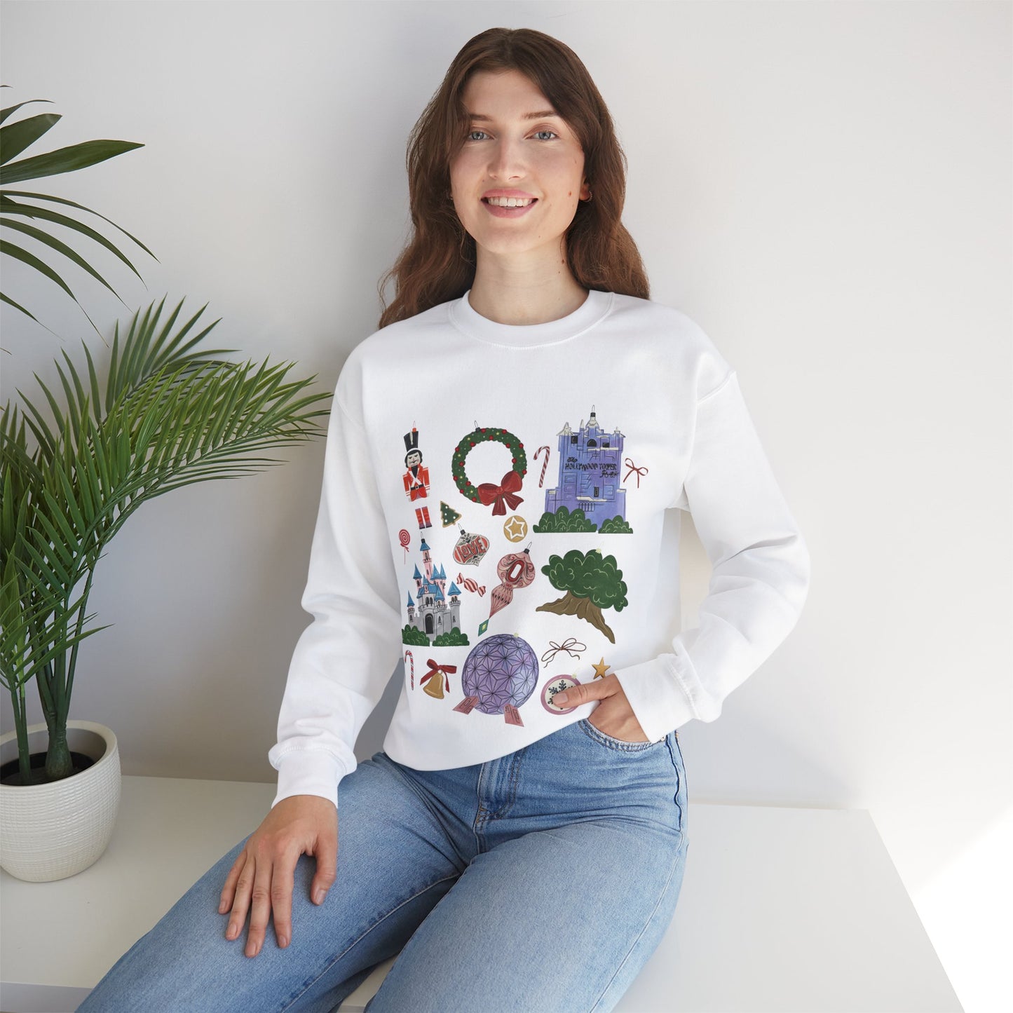 Park Icons Vintage Ornaments - Adult Crewneck Sweatshirt