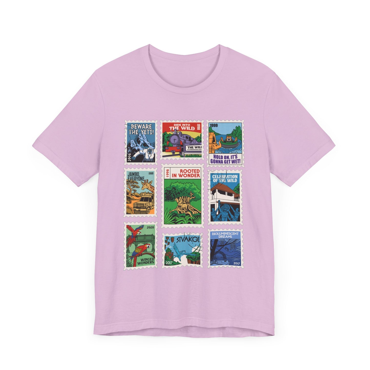 Animal Kingdom Vintage Stamps - Adult Tee Shirt