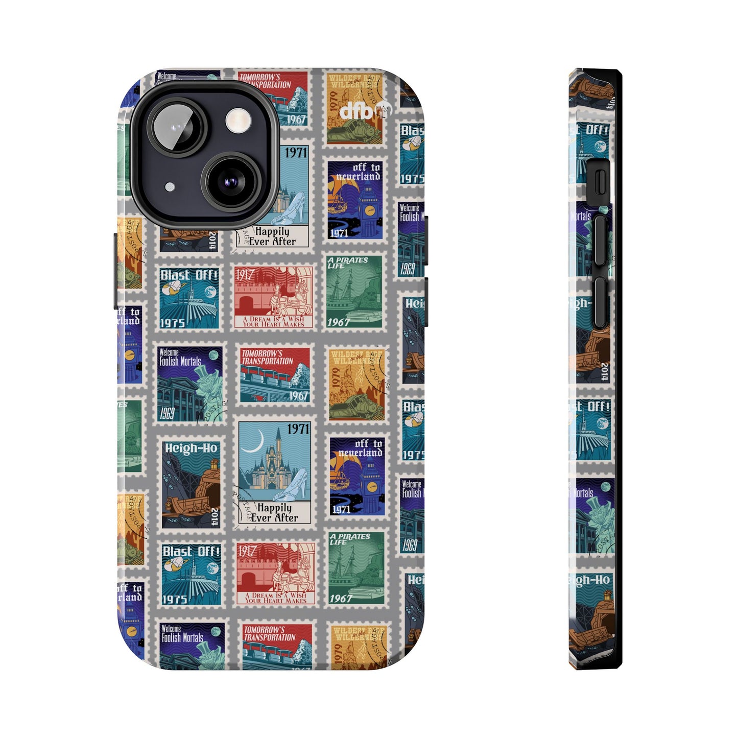 Magic Kingdom Vintage Stamps - Apple Phone Case